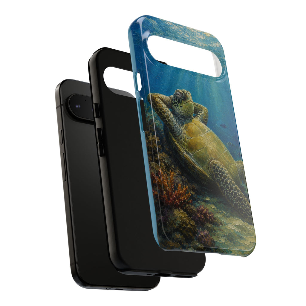 Sea Turtle Relaxation Phone Case — Ocean Underwater Art Protective Tough Case