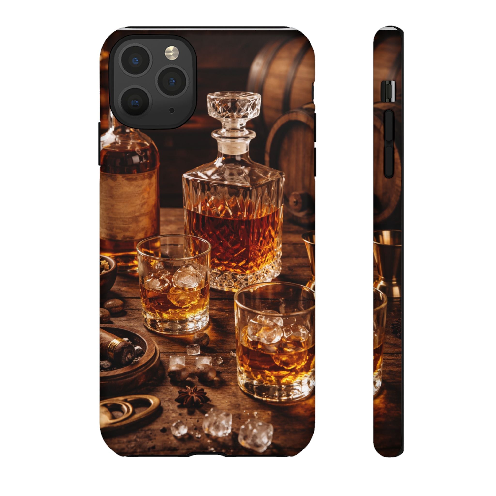 Whiskey Decanter Phone Case — Vintage Bar Spirits Protective Tough Case
