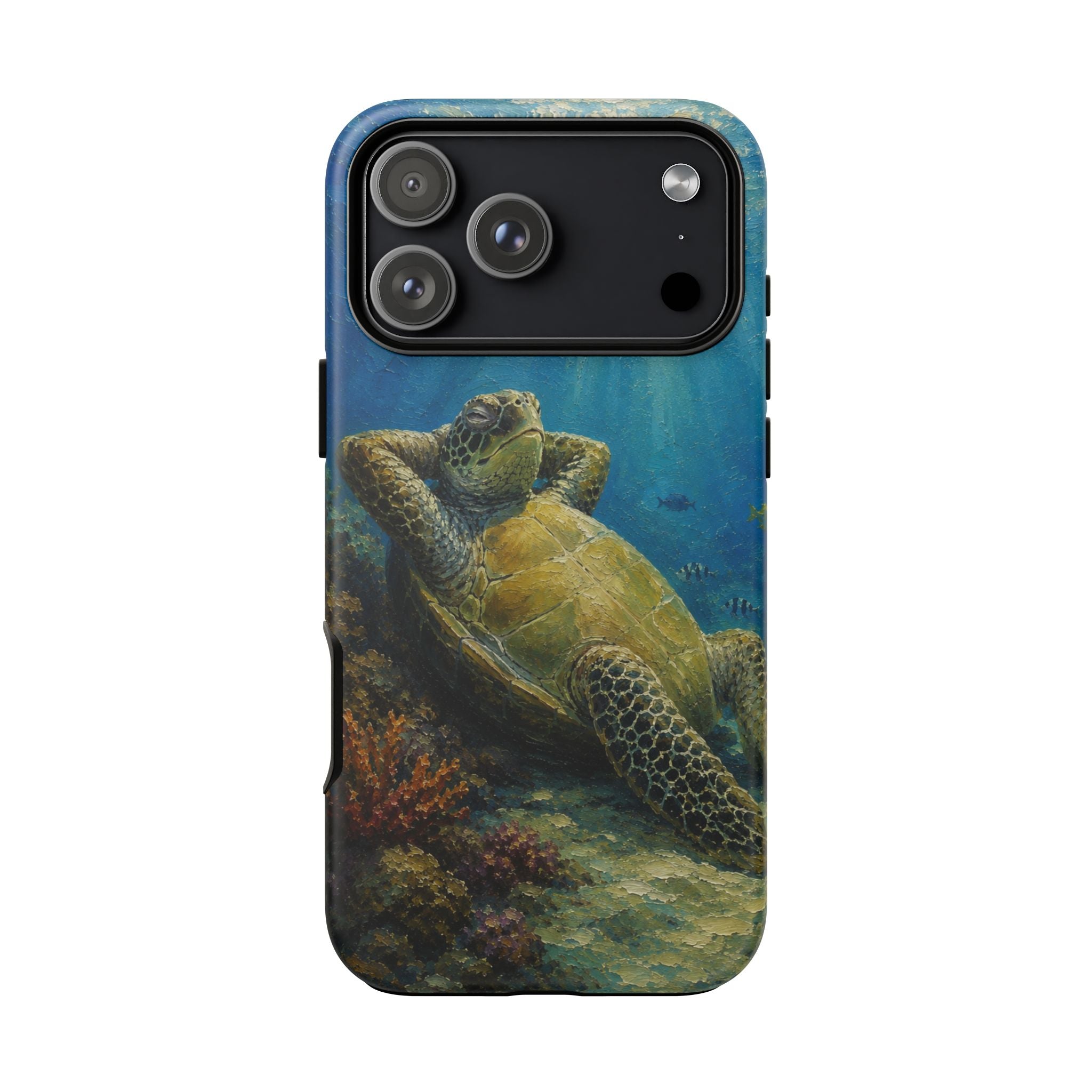 Sea Turtle Relaxation Phone Case — Ocean Underwater Art Protective Tough Case