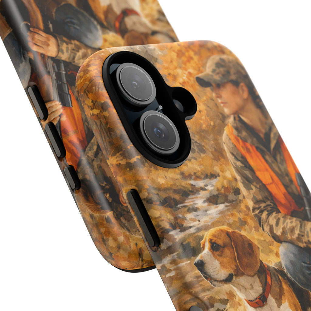 Hunter and Beagle Phone Case — Hunting Dog Autumn Camouflage iPhone Cover