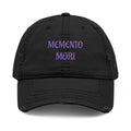 Memento Mori Embroidered Distressed Dad Hat