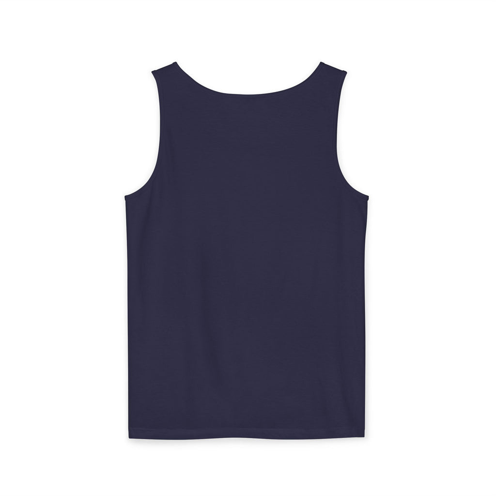 Demon Skull Tank Top — Red-Eyed Skull & Crossbones Graphic