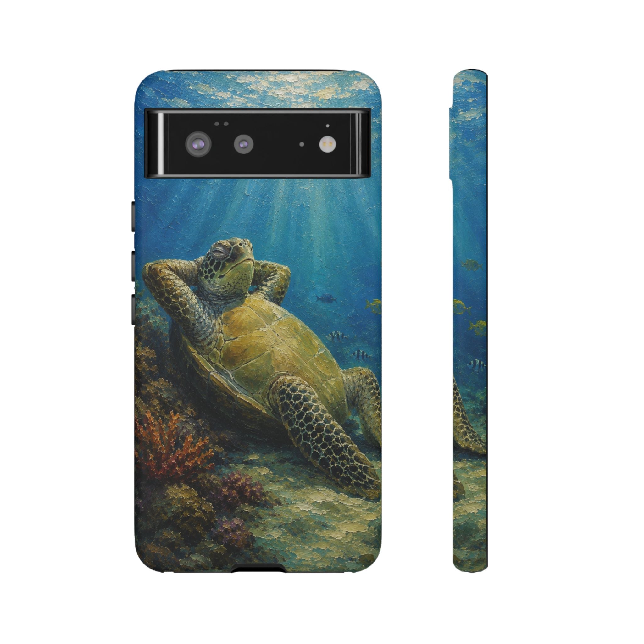 Sea Turtle Relaxation Phone Case — Ocean Underwater Art Protective Tough Case