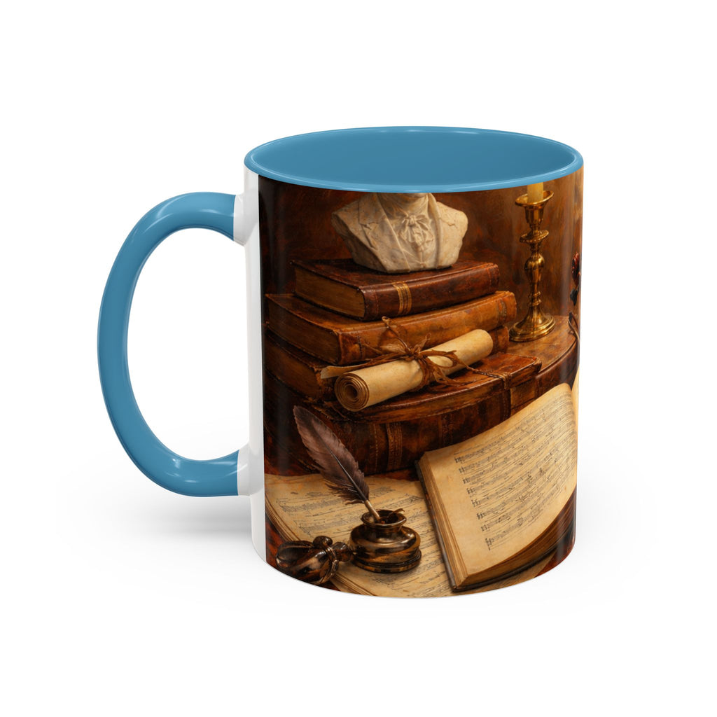 Classical Music Coffee Mug – Classical Music Floral Design (11/15 oz)