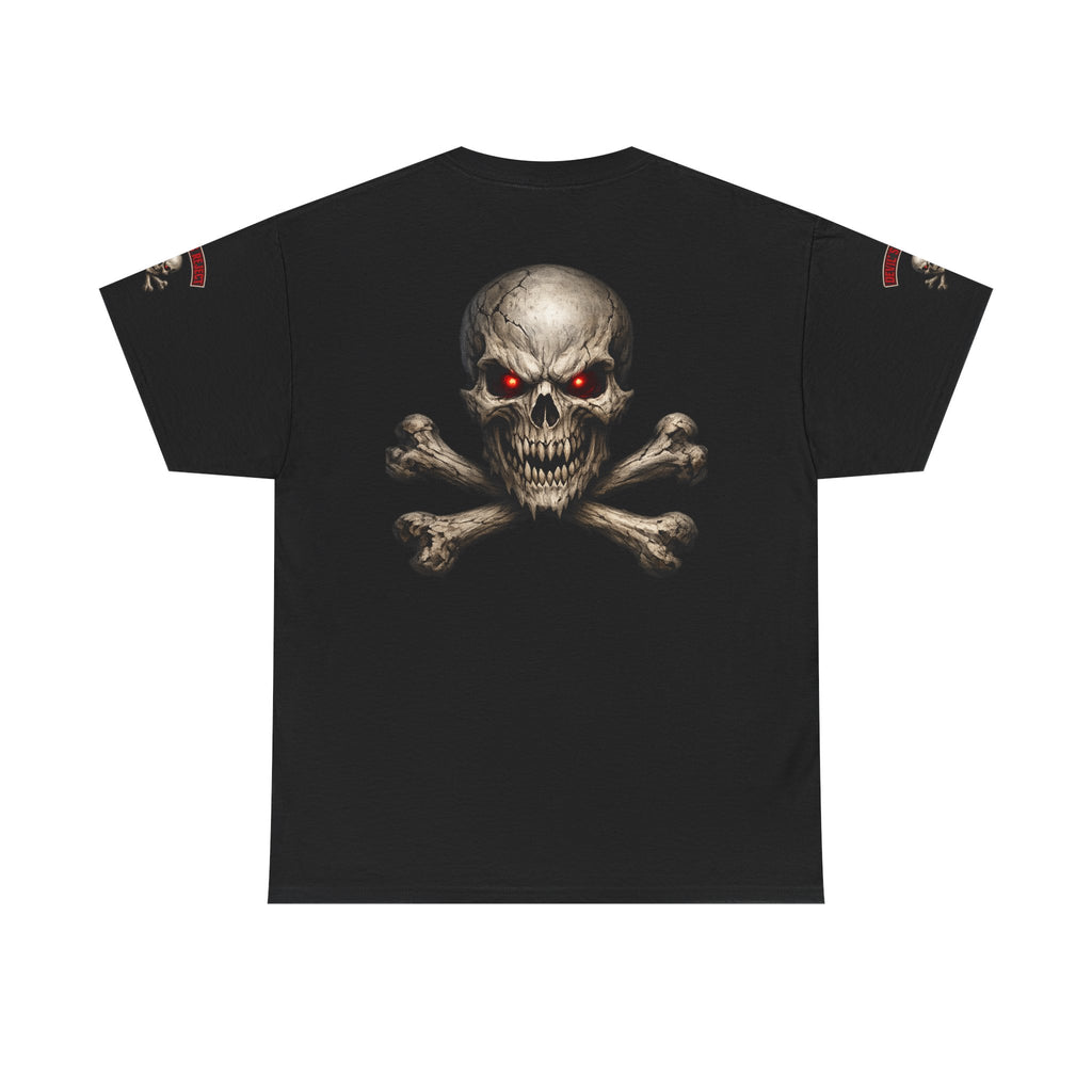Premium Skull & Crossbones Graphic Tee — Red-Eye Pirate Skull T-Shirt
