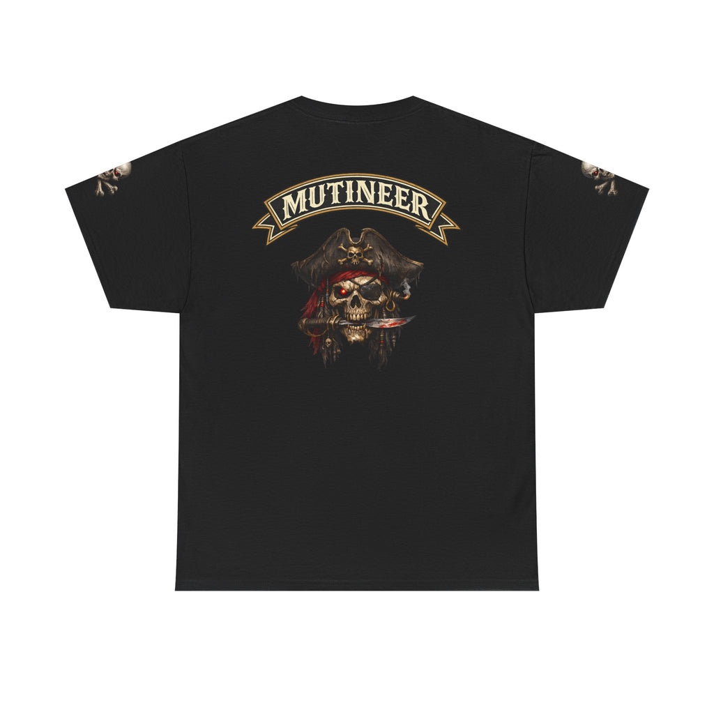 Premium Dark Pirate Mutineer T-Shirt — Dark Skull & Nautical Gothic Graphic Tee