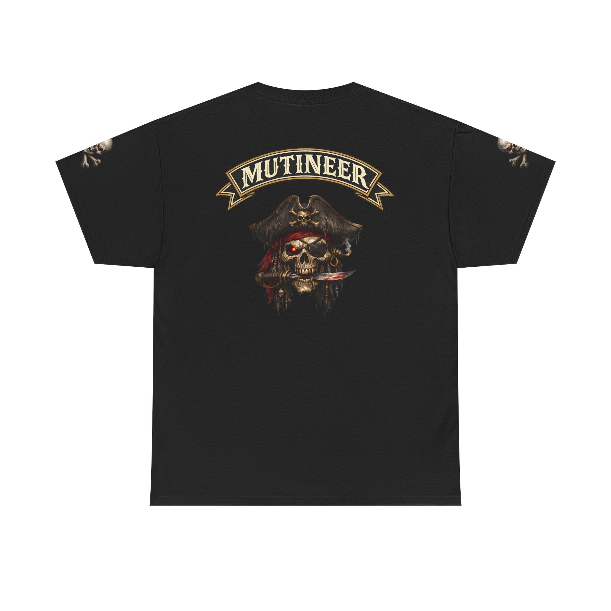 Premium Dark Pirate Mutineer T-Shirt — Dark Skull & Nautical Gothic Graphic Tee