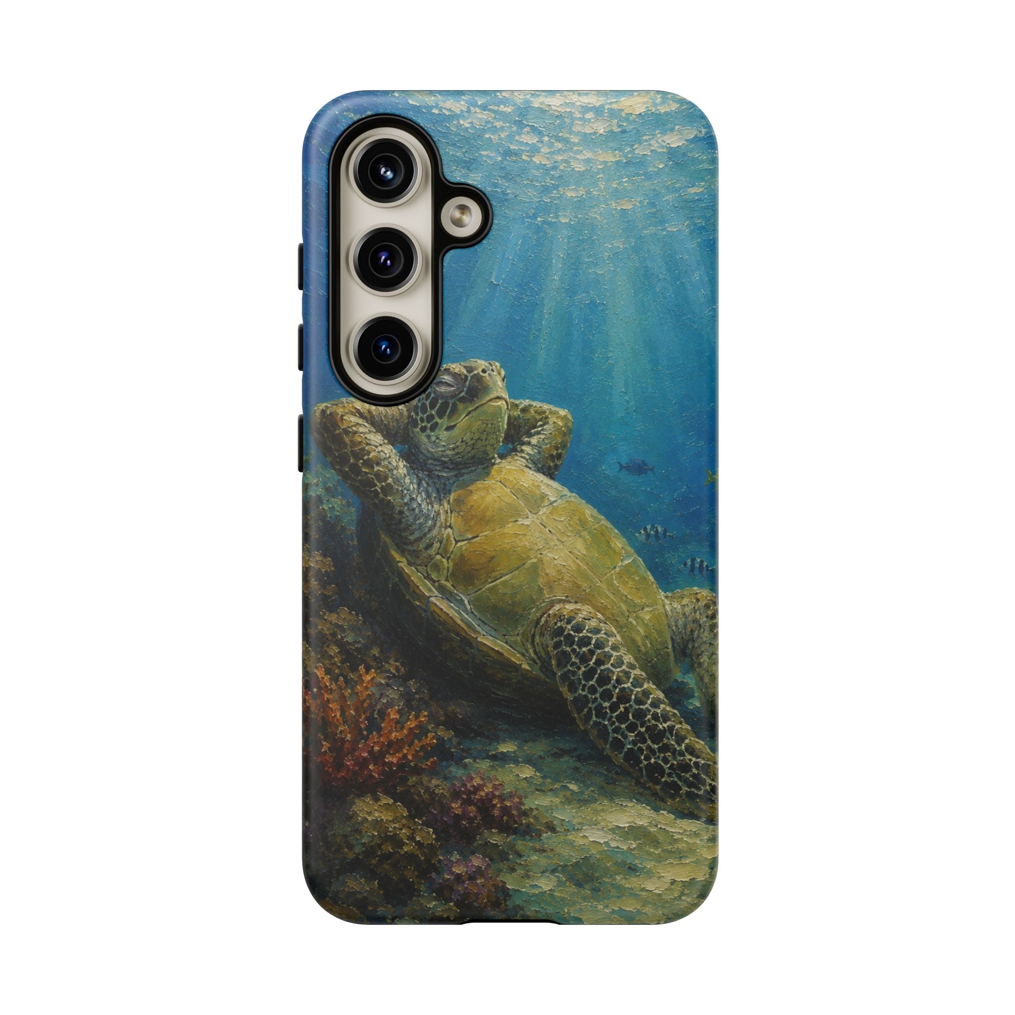 Sea Turtle Relaxation Phone Case — Ocean Underwater Art Protective Tough Case