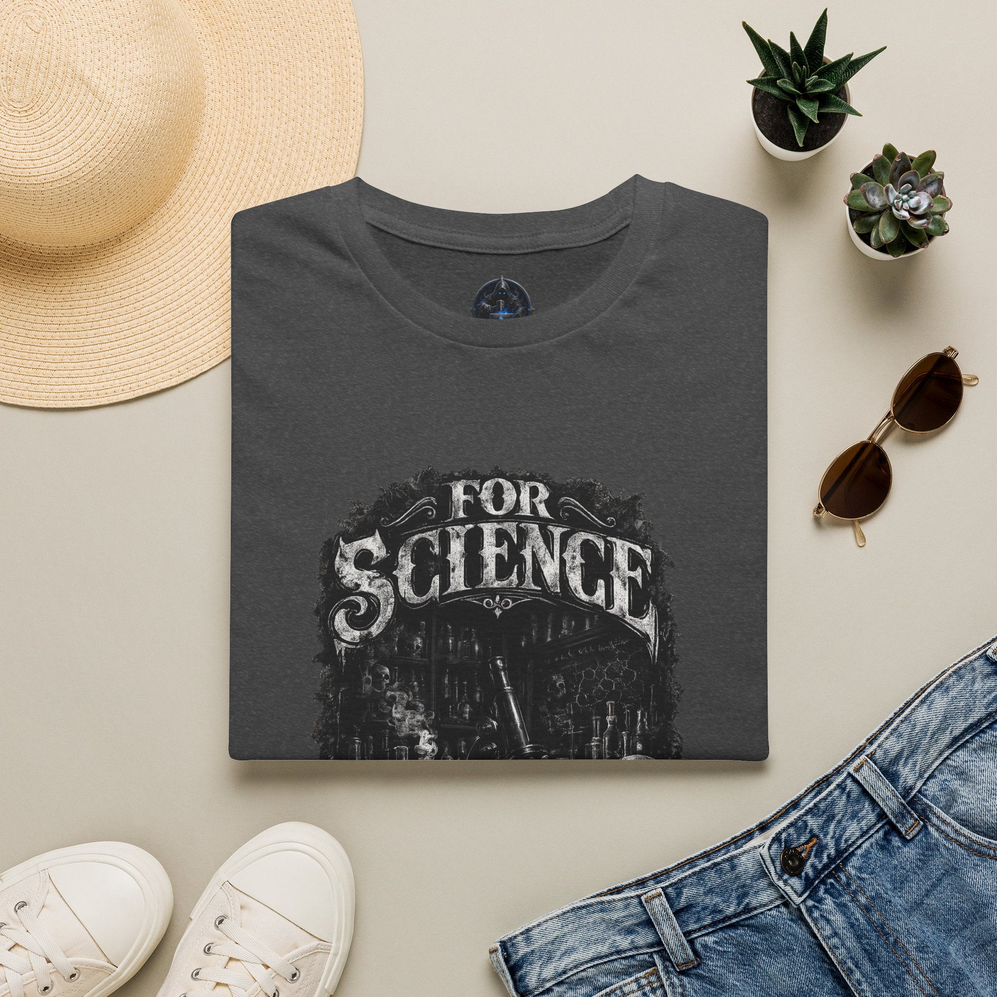 For Science T-Shirt — Dark Vintage Science Graphic Tee