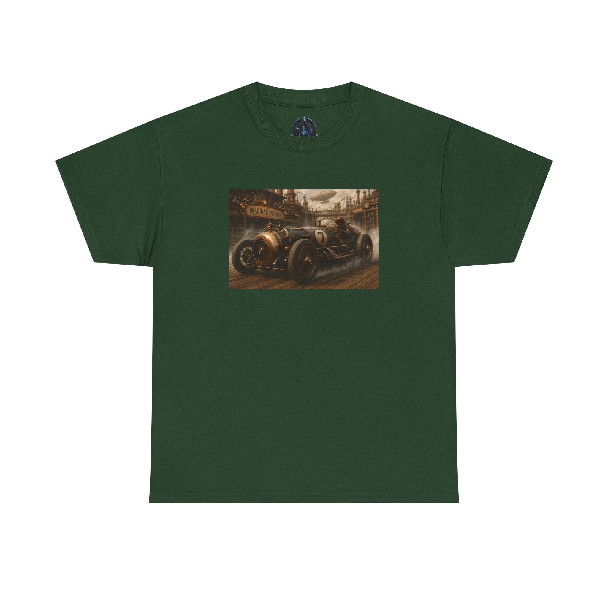 Steampunk Racecar Tee — Classic Antique Car Graphic T-Shirt