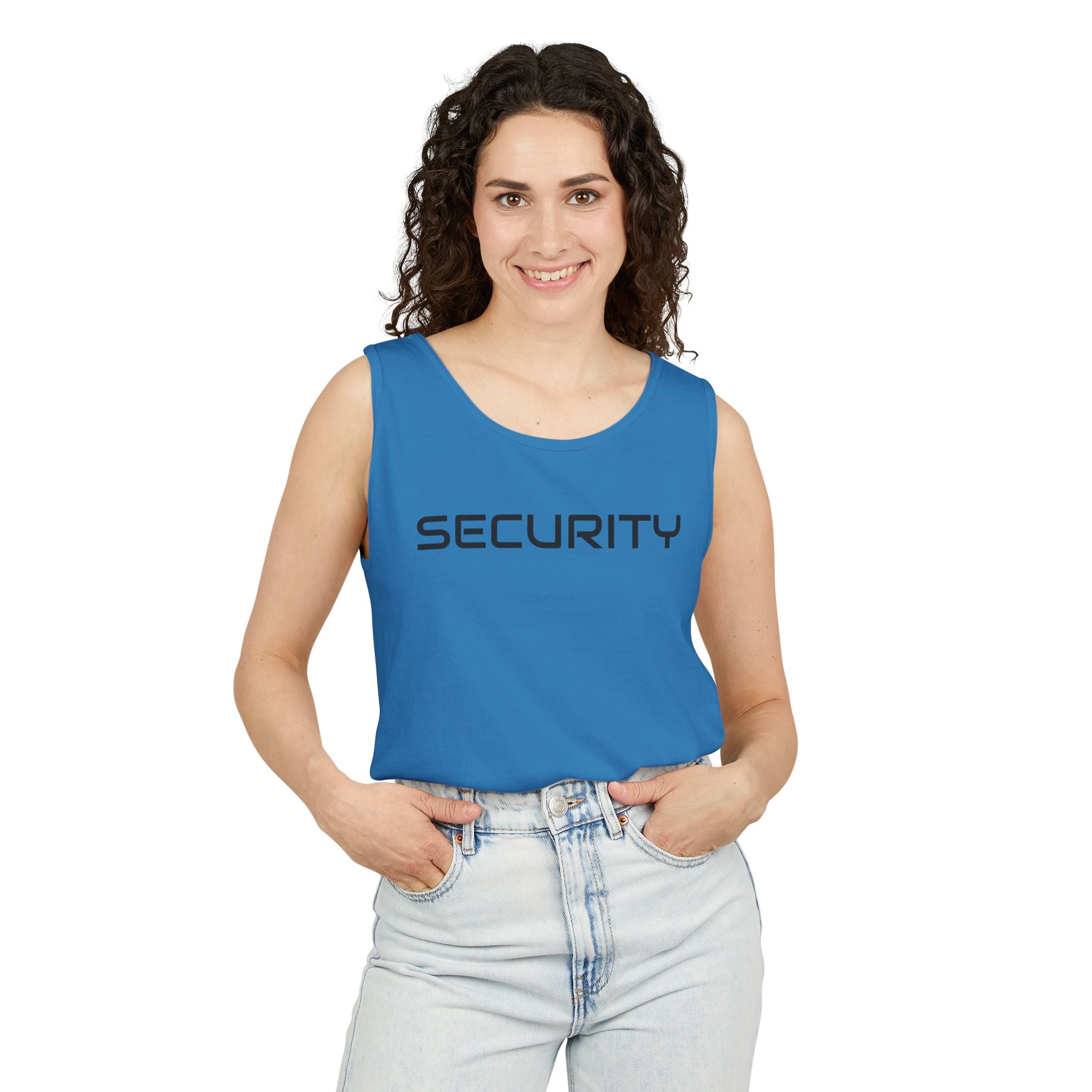 SECURITY Graphic Tank Top — Bold 'SECURITY' Streetwear Muscle Tee
