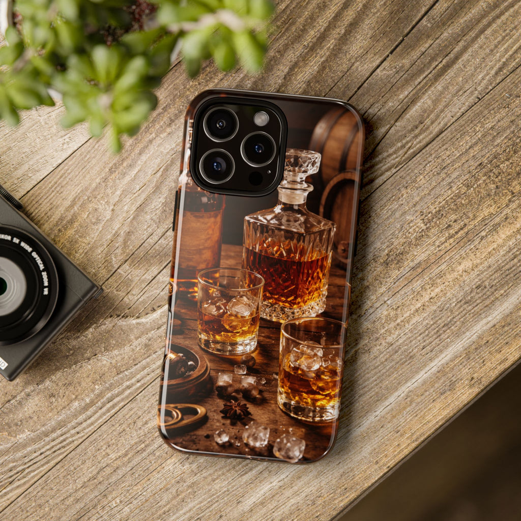 Whiskey Decanter Phone Case — Vintage Bar Spirits Protective Tough Case