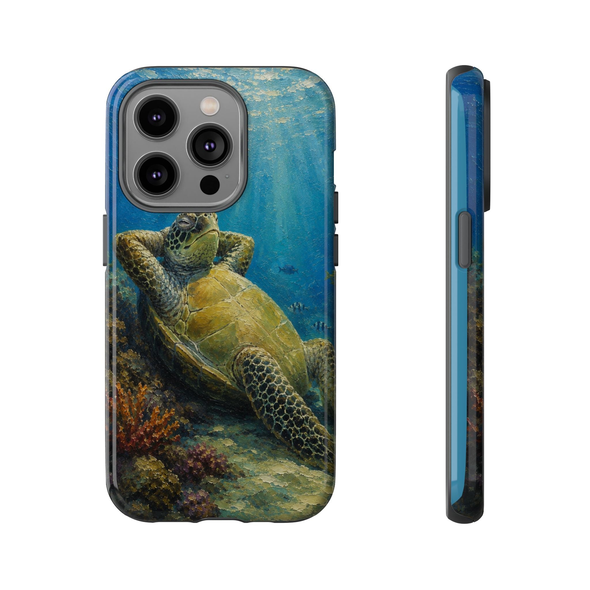 Sea Turtle Relaxation Phone Case — Ocean Underwater Art Protective Tough Case
