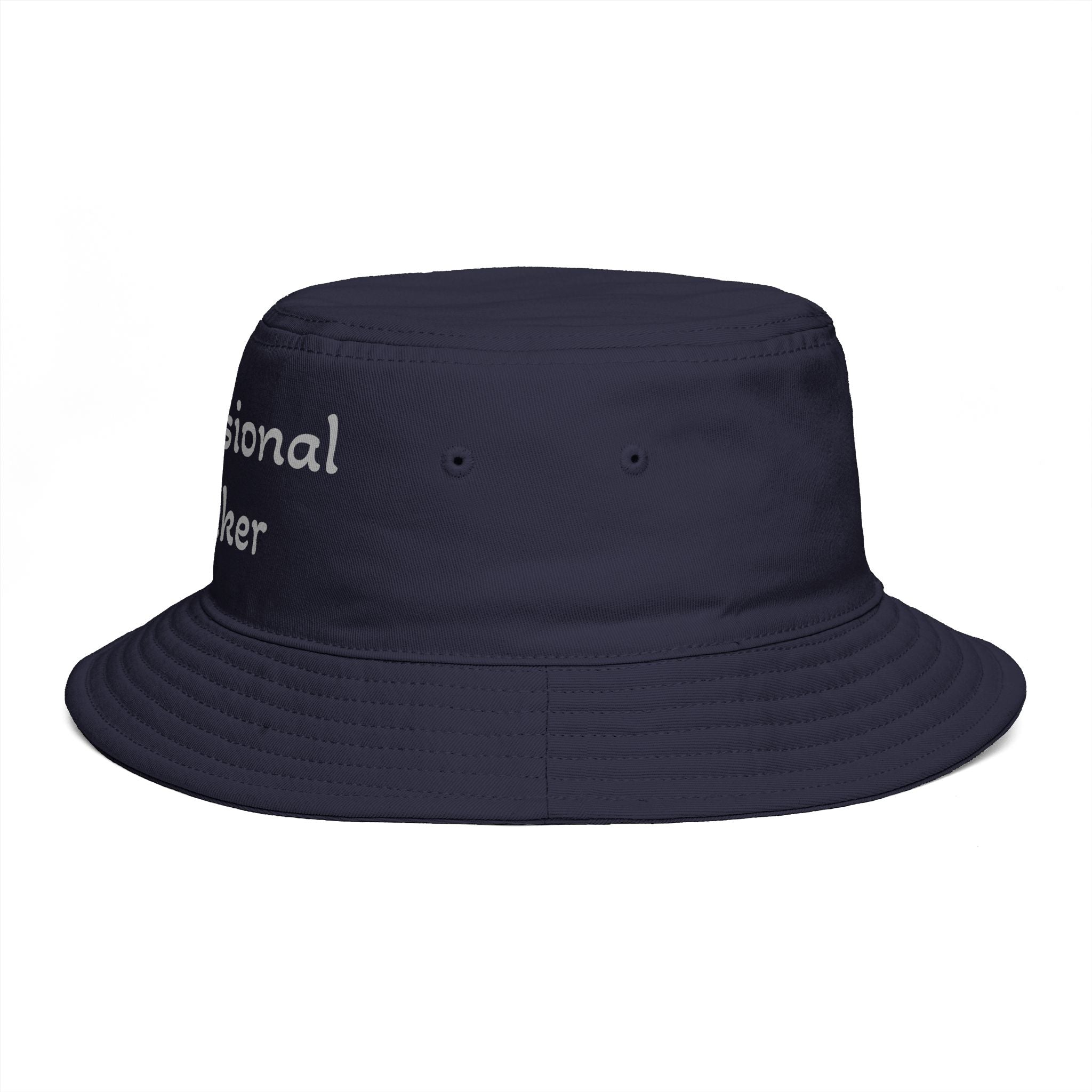 Professional Slacker Bucket Hat — Funny Casual Brim Hat for Laid-Back Style