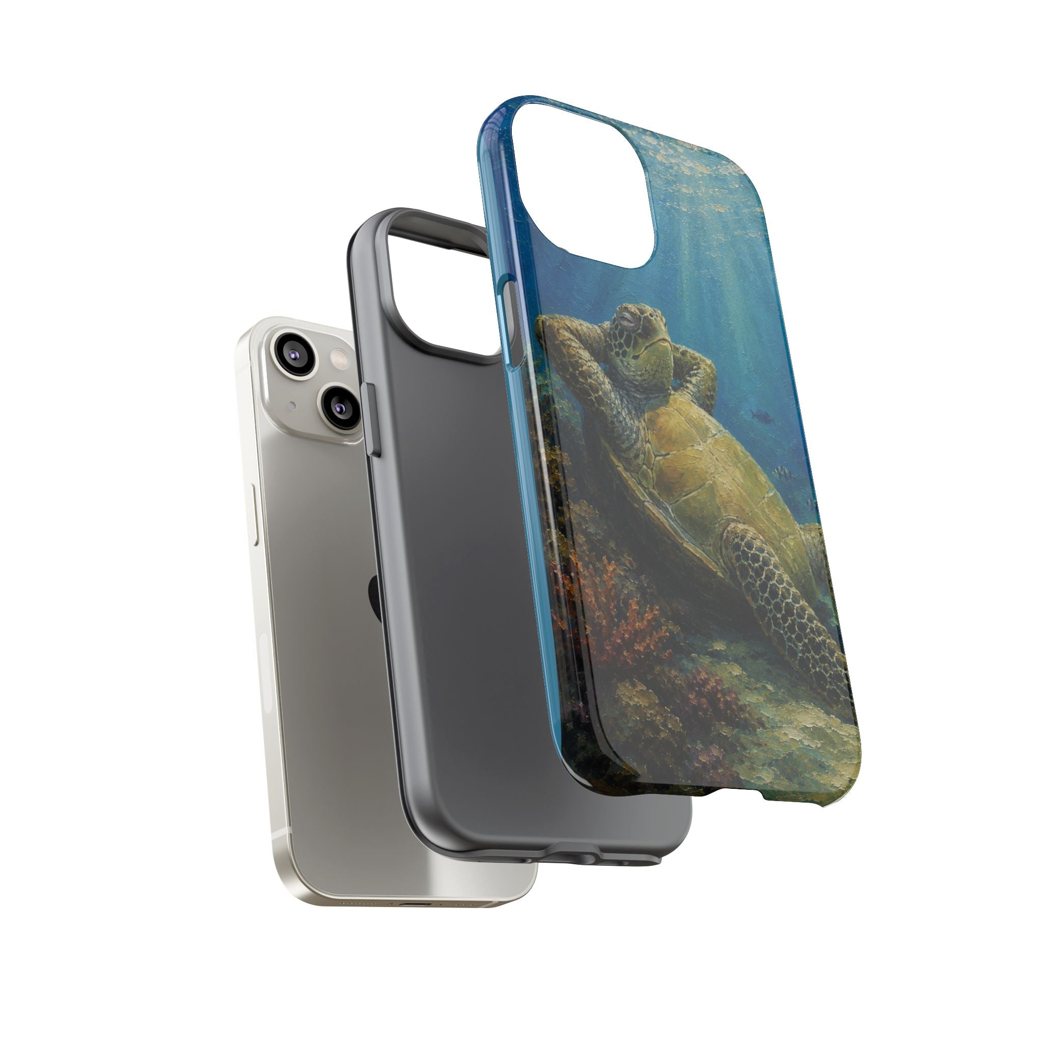 Sea Turtle Relaxation Phone Case — Ocean Underwater Art Protective Tough Case