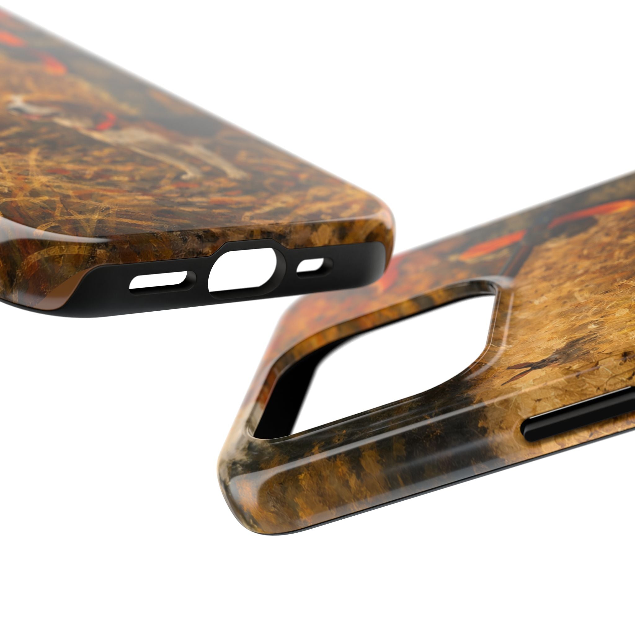 Hunting Scene Tough Phone Case — Hunter & Beagle Autumn Field Protective Cover