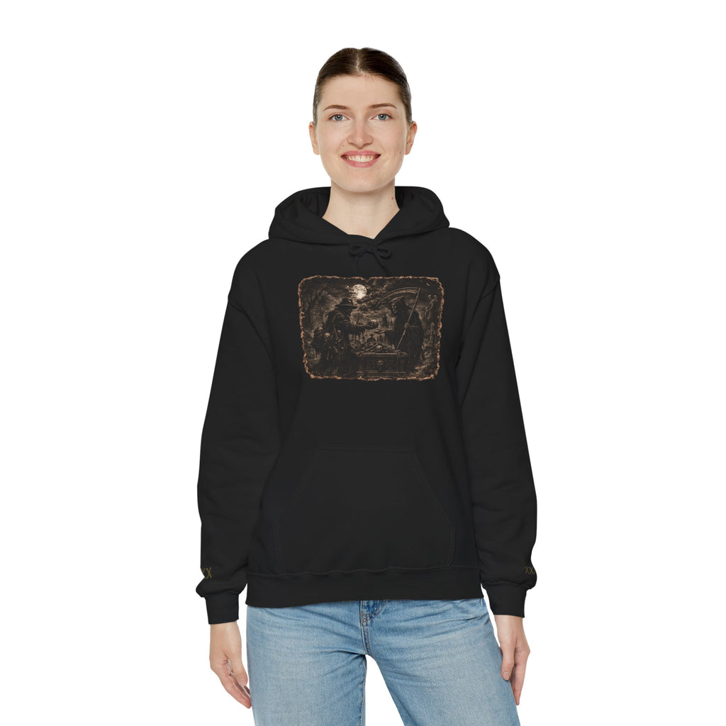 Vintage Reaper and Bone Collector Hoodie — Moon & Bone Graphic Sweatshirt