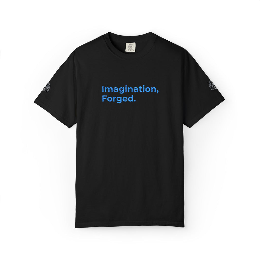 Premium Edition Imagination, Forged. Embroidered Tee — Graphic Garment-Dyed T-Shirt