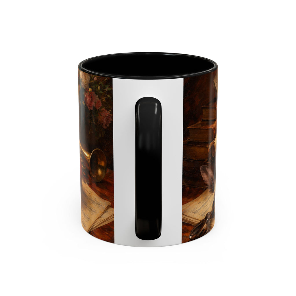 Classical Music Coffee Mug – Classical Music Floral Design (11/15 oz)