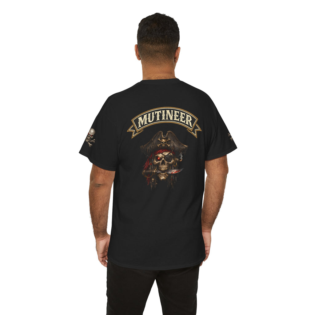 Premium Dark Pirate Mutineer T-Shirt — Dark Skull & Nautical Gothic Graphic Tee