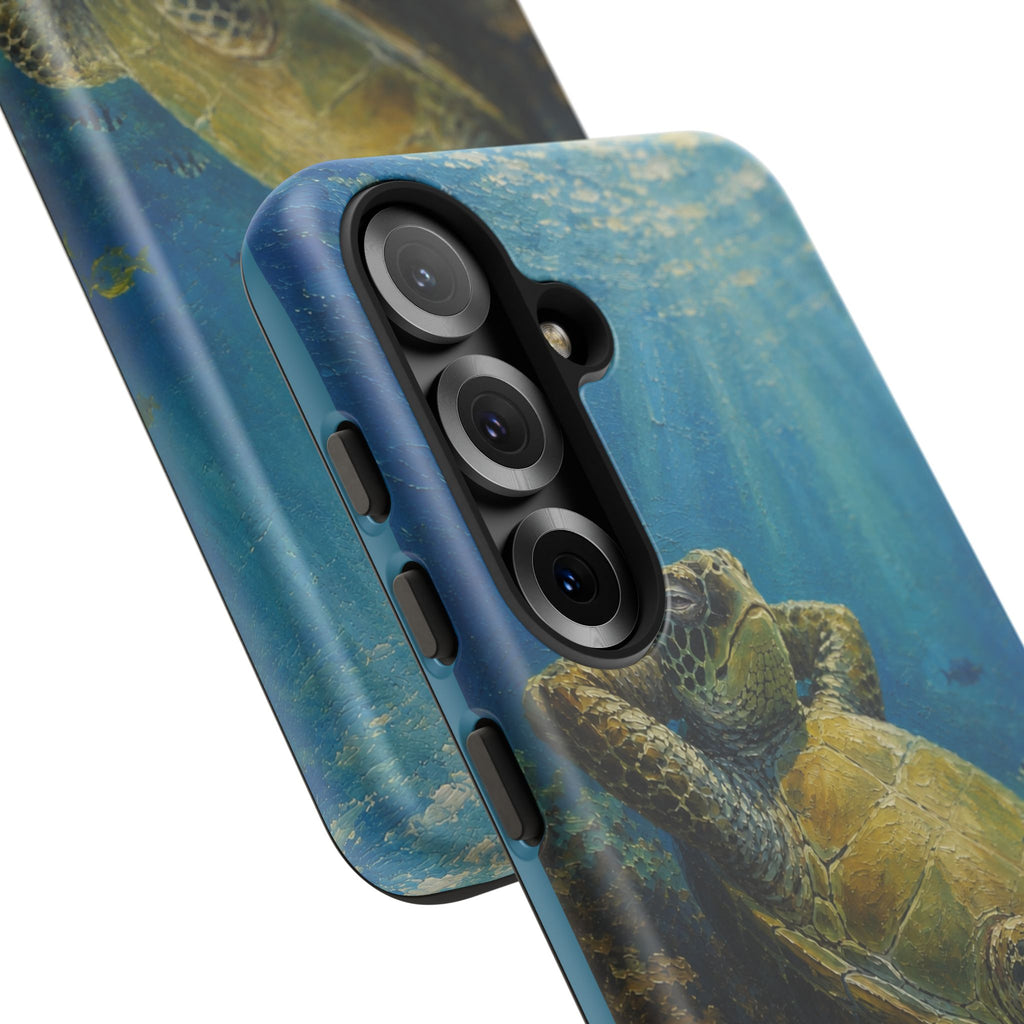 Sea Turtle Relaxation Phone Case — Ocean Underwater Art Protective Tough Case
