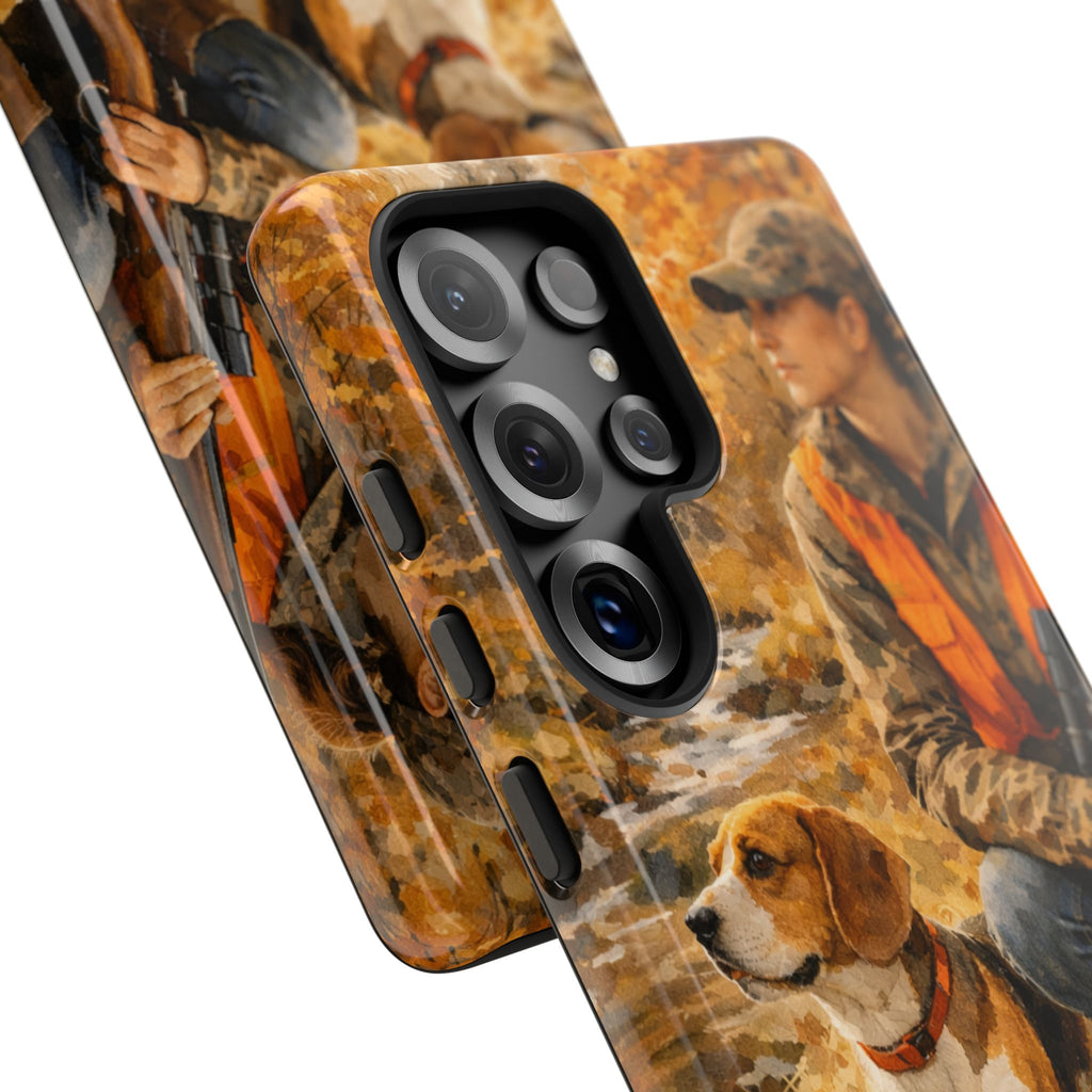 Hunter and Beagle Phone Case — Hunting Dog Autumn Camouflage iPhone Cover