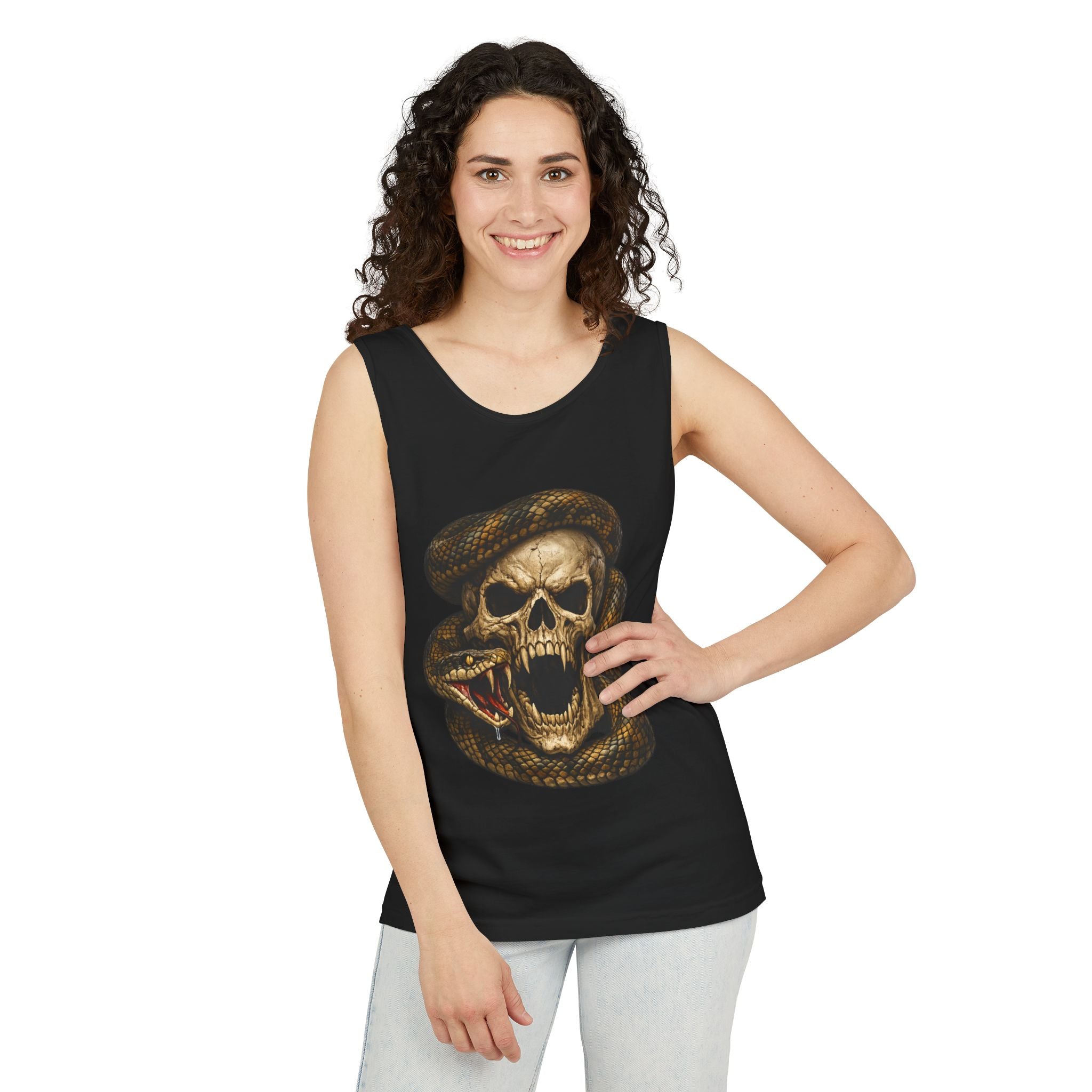 Skull & Snake Tank Top — Gothic Grunge Graphic Tank