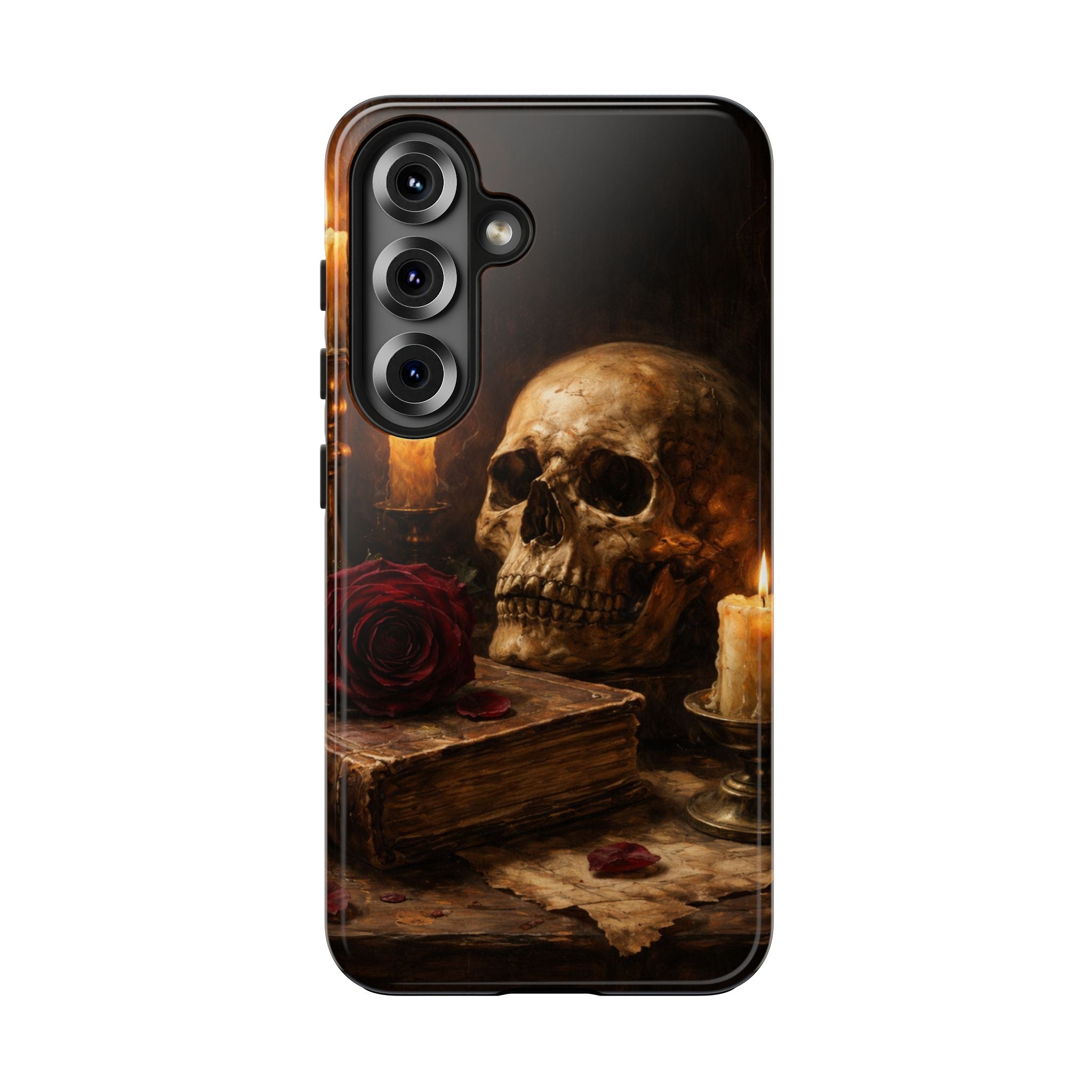 Skull & Candle Tough Phone Case — Memento Mori Protective Cover