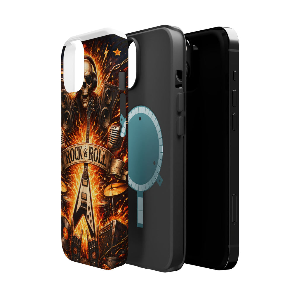 Rock & Roll Skull Guitar Phone Case — Magnetic Impact-Resistant