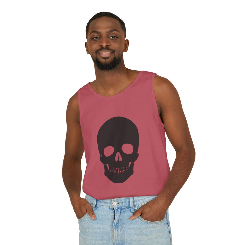 Skull Graphic Tank Top — Bold Black Skull Summer Vest