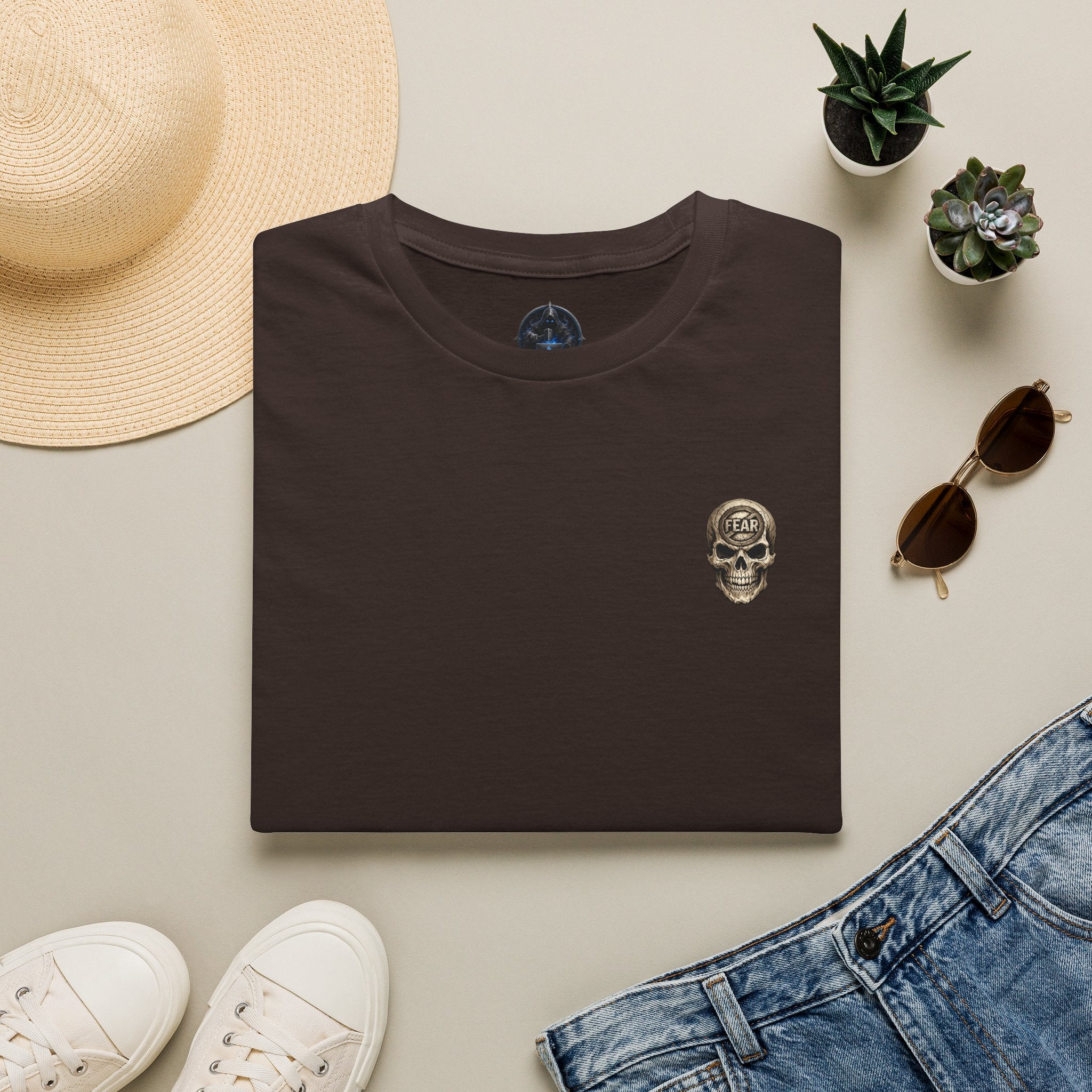 Premium NoFear Skull Vintage Skull T‑Shirt