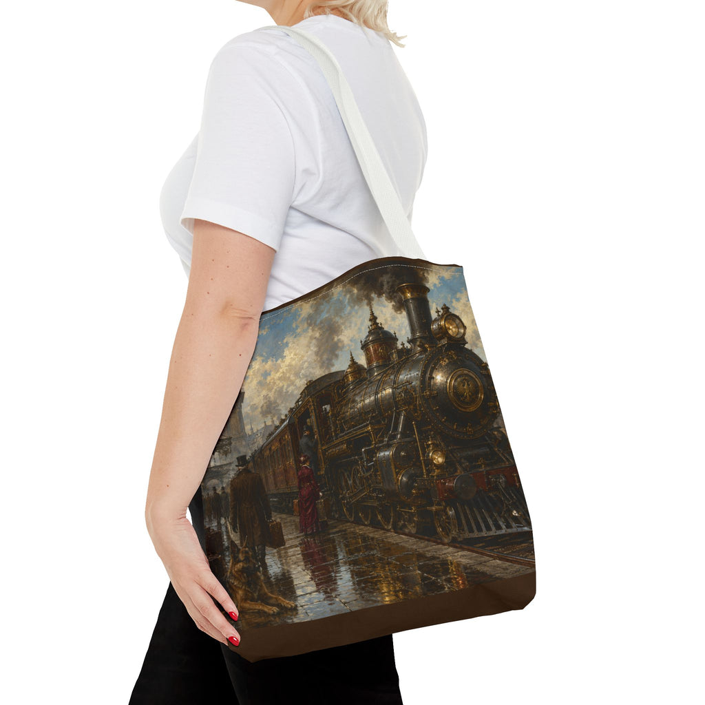 Steampunk Tote Bag — Victorian Station Art All-Over Print