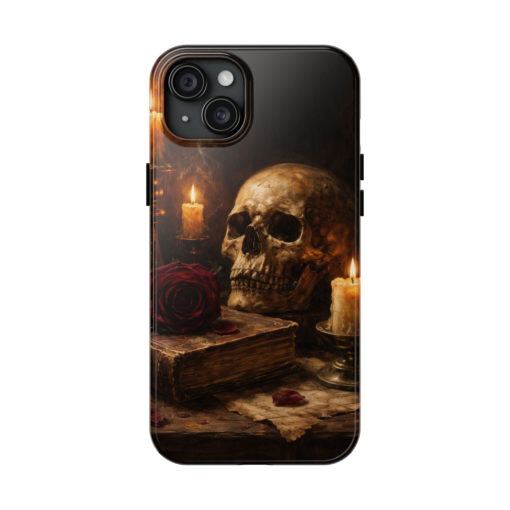Skull & Candle Tough Phone Case — Memento Mori Protective Cover