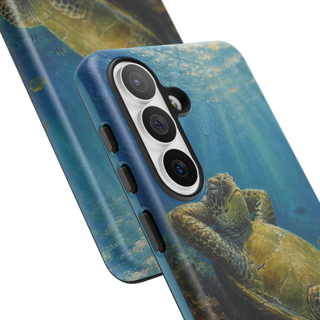 Sea Turtle Relaxation Phone Case — Ocean Underwater Art Protective Tough Case