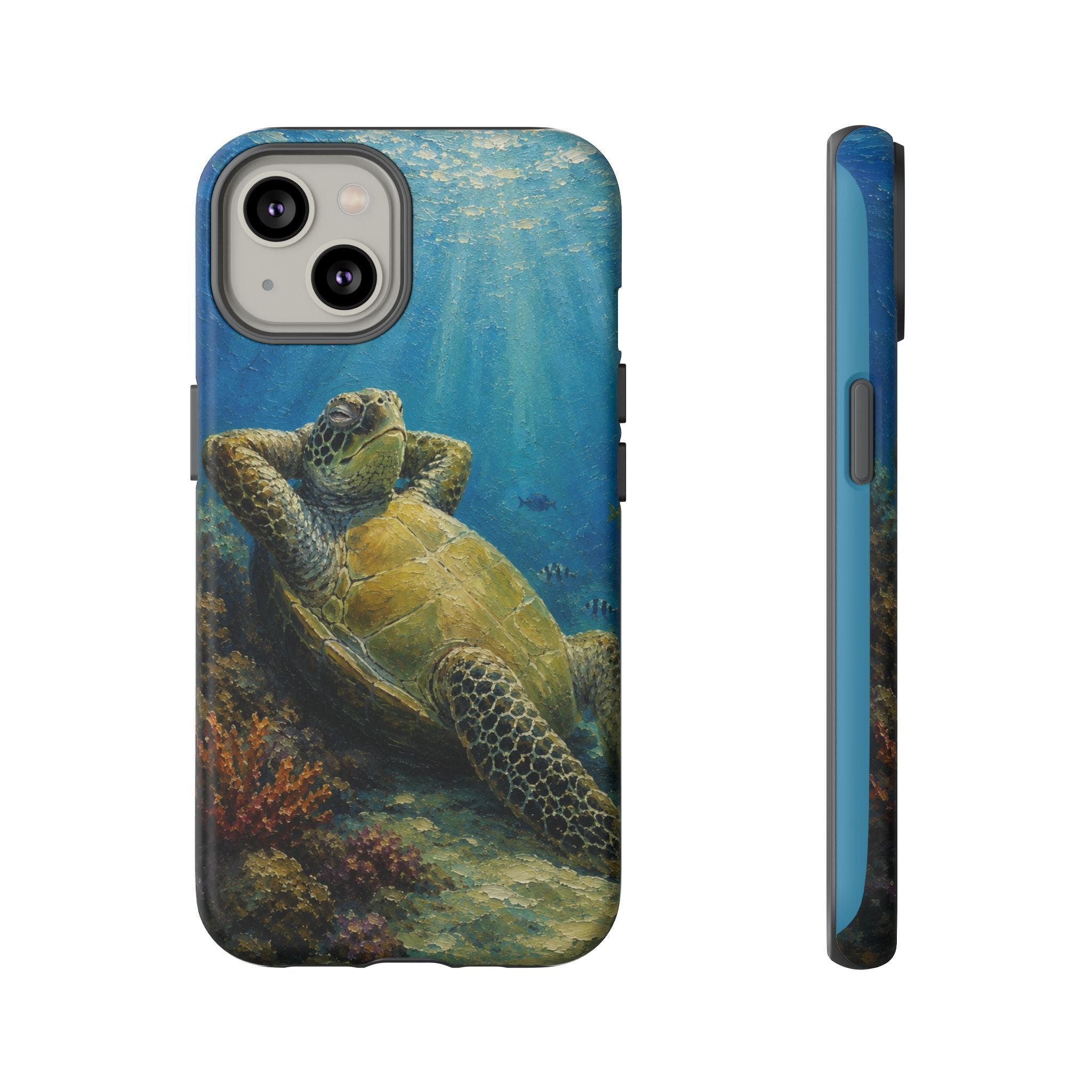 Sea Turtle Relaxation Phone Case — Ocean Underwater Art Protective Tough Case