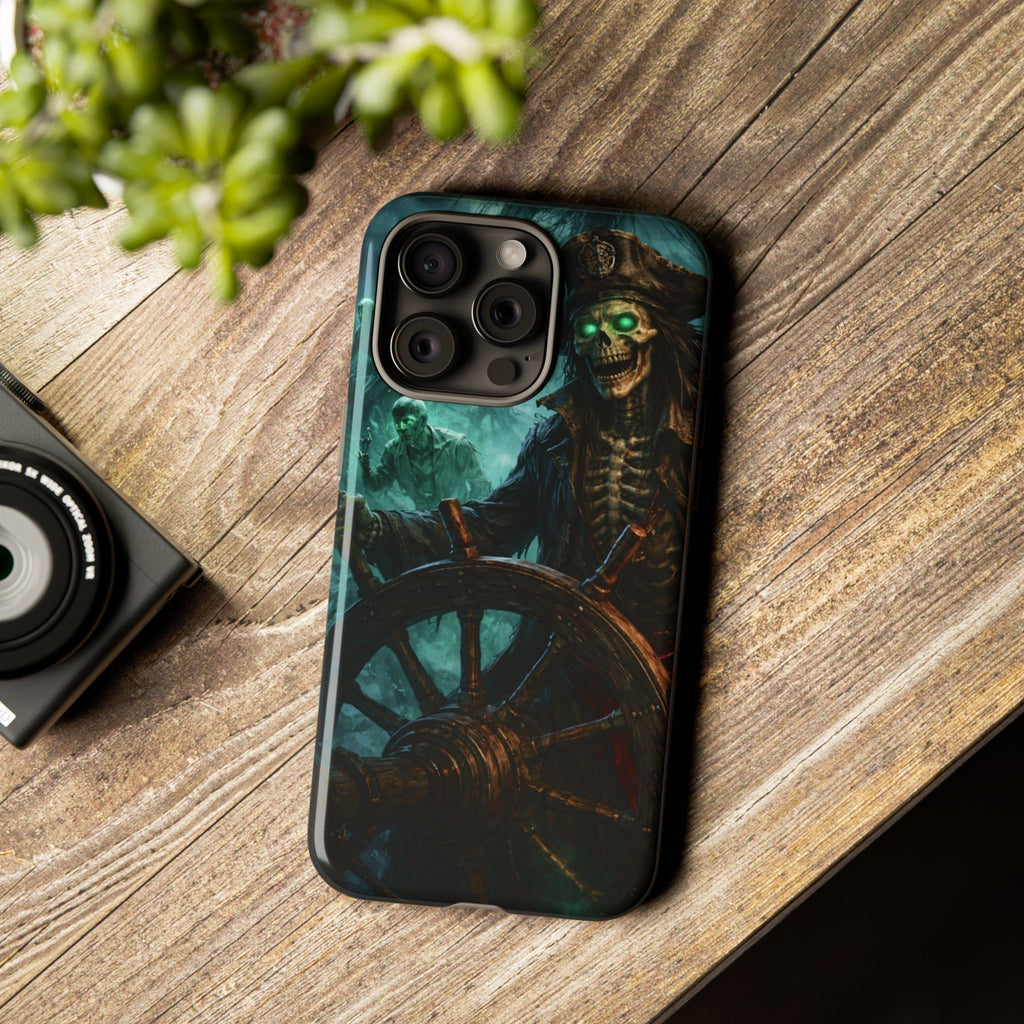 Pirate Skeleton Phone Case — Haunted Ship Captain iPhone Cover