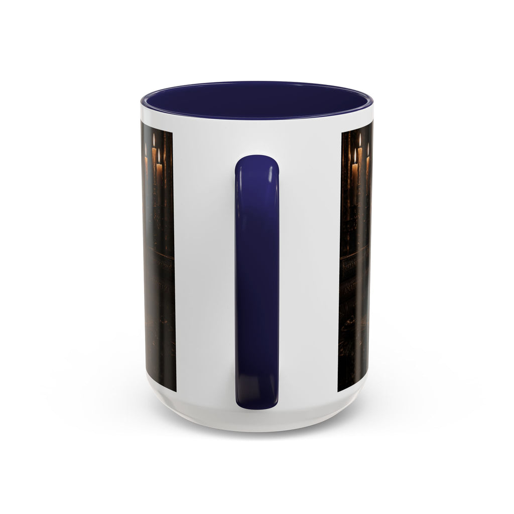 Gothic Skull Coffee Mug — Candlelit Occult Library Accent Mug (11/15oz)