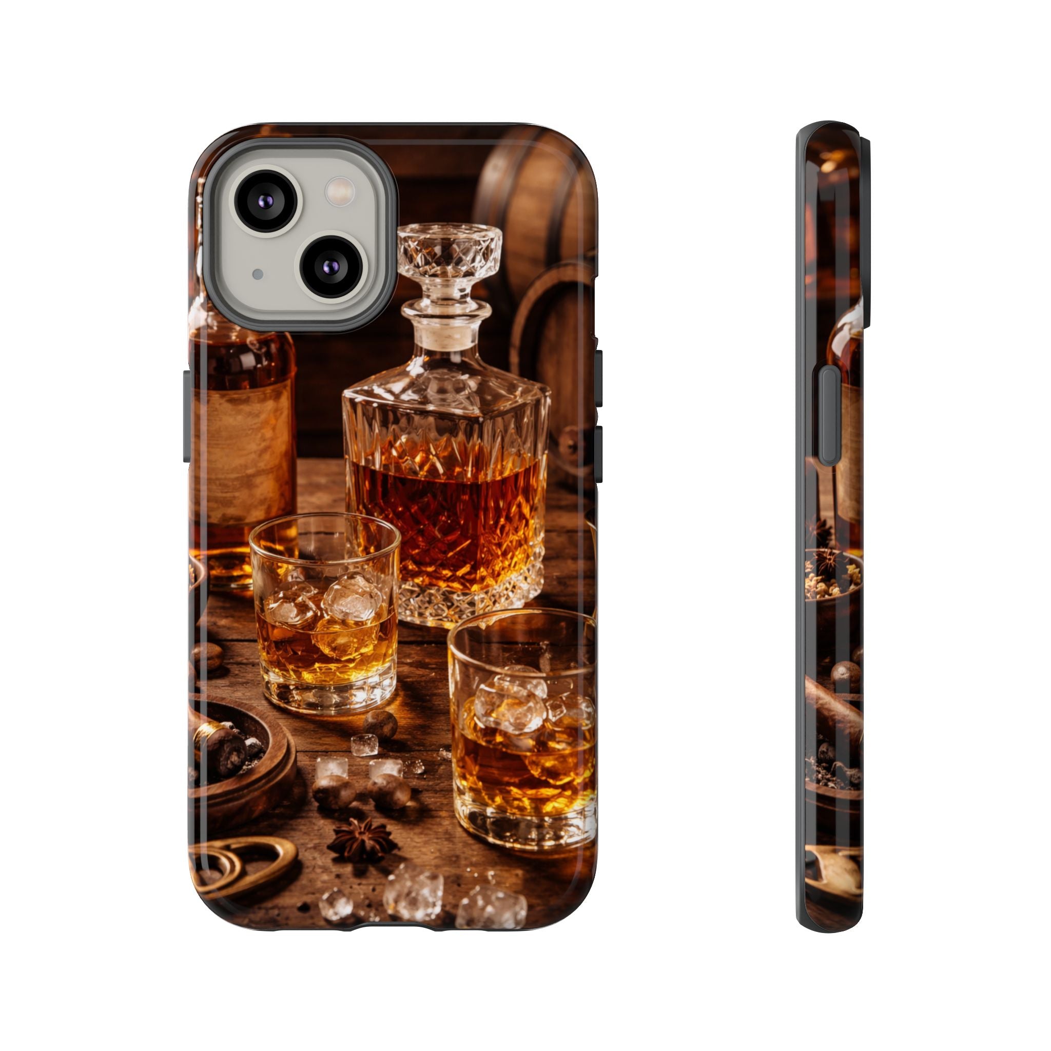 Whiskey Decanter Phone Case — Vintage Bar Spirits Protective Tough Case