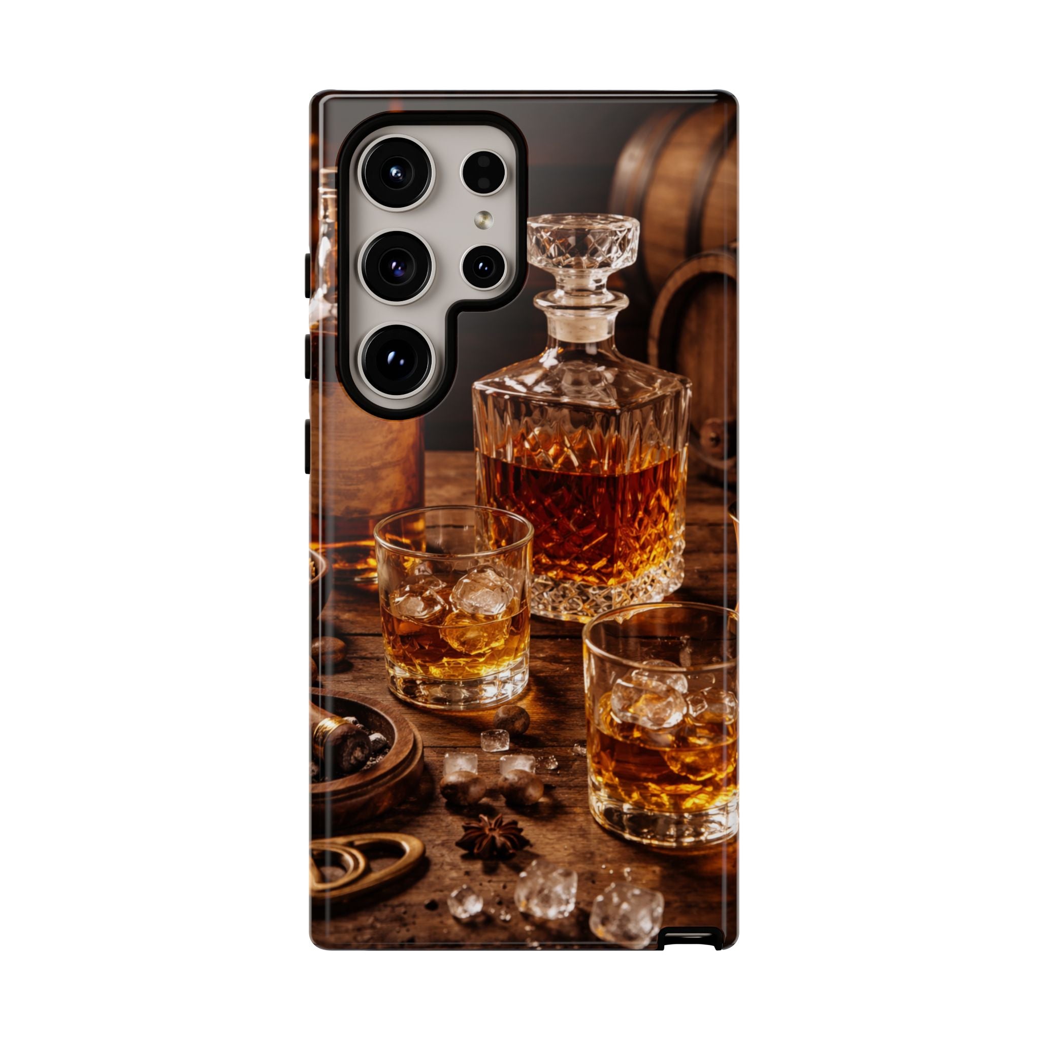 Whiskey Decanter Phone Case — Vintage Bar Spirits Protective Tough Case