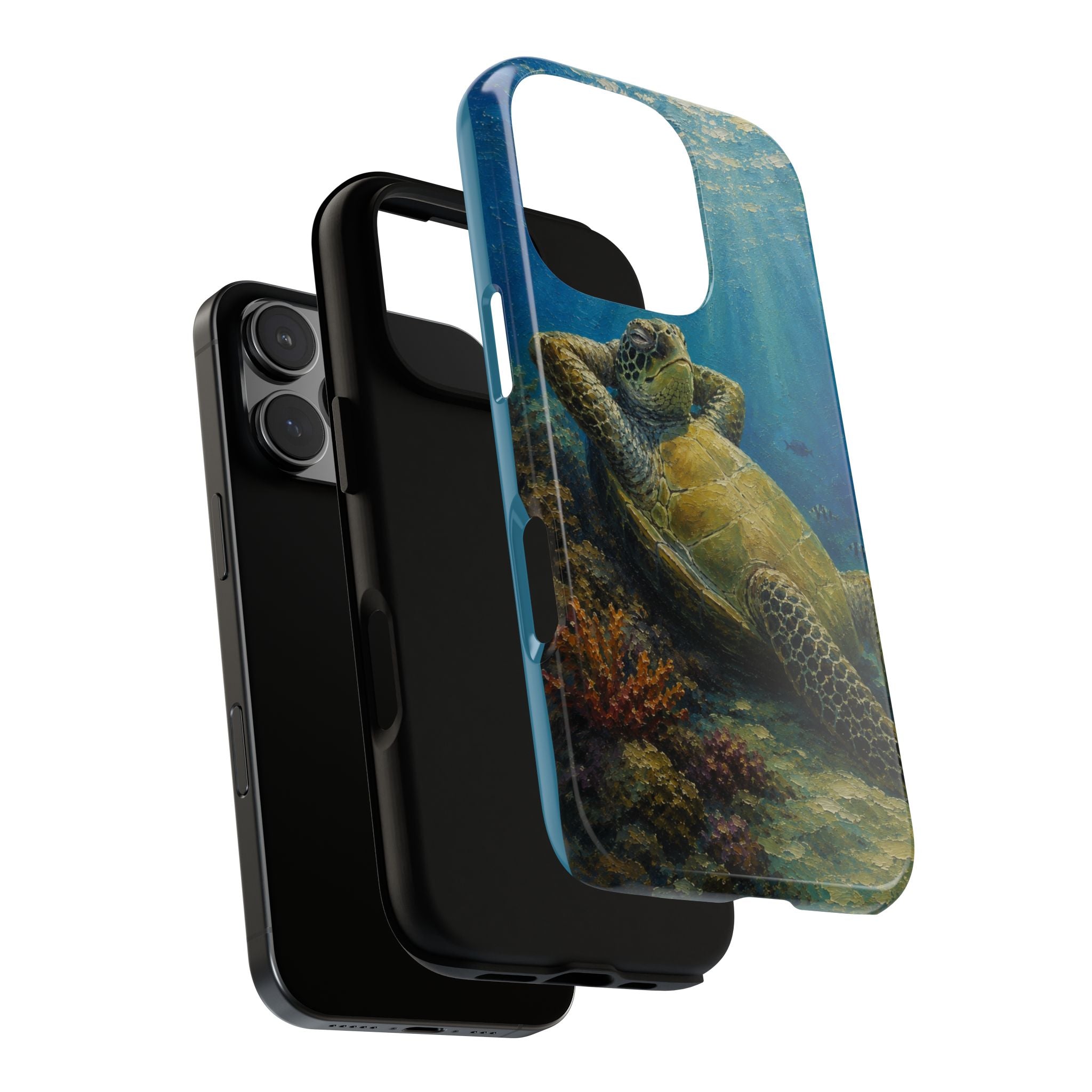 Sea Turtle Relaxation Phone Case — Ocean Underwater Art Protective Tough Case