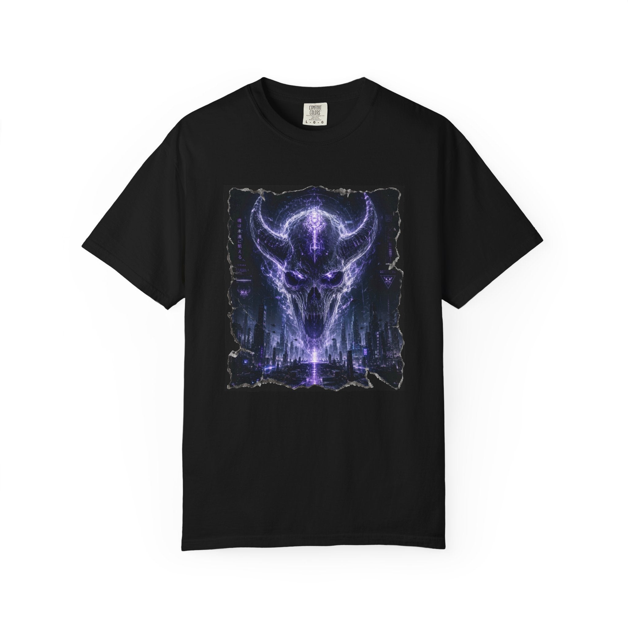 Ethereal Demon Skull T-Shirt — Cyber Goth Graphic Tee