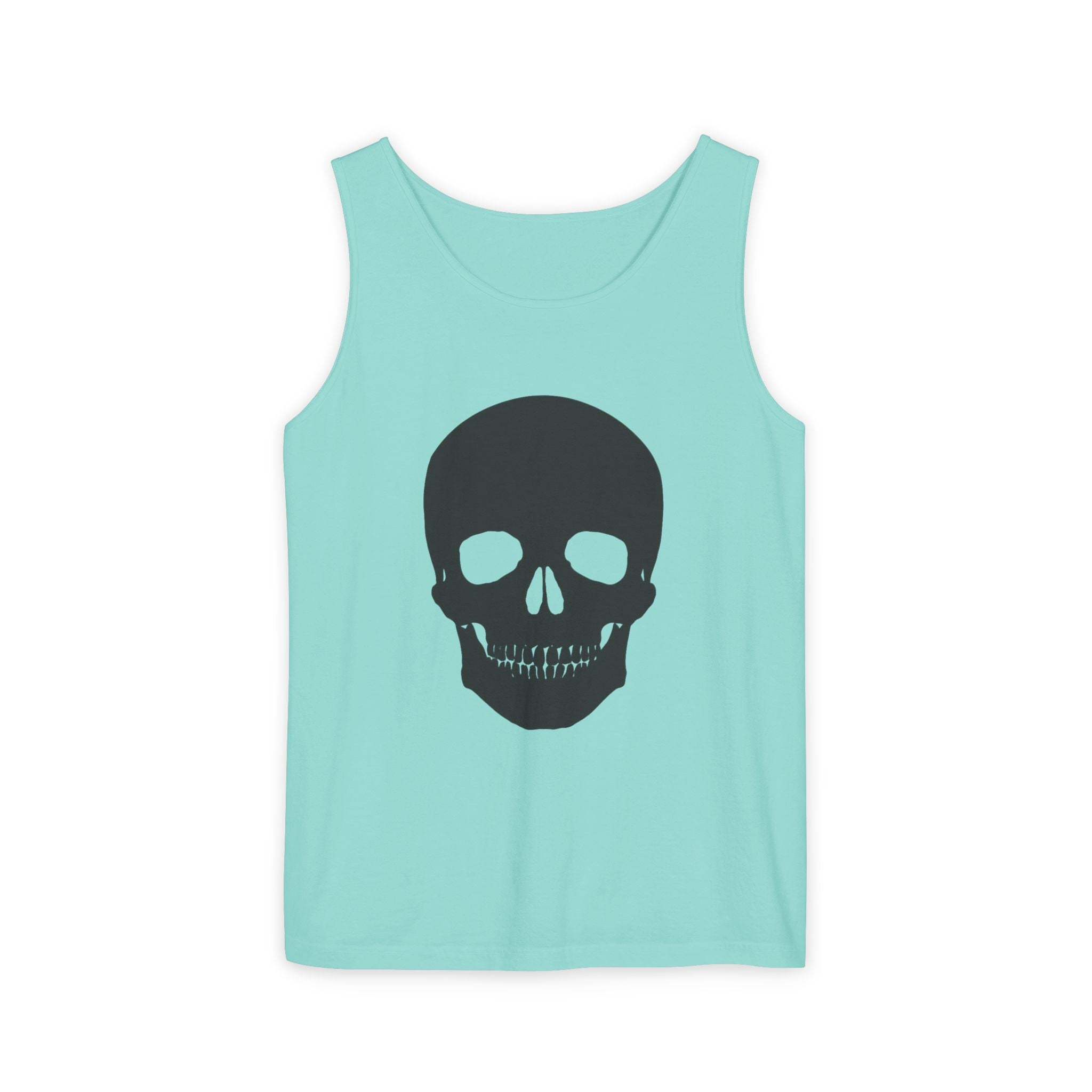 Skull Graphic Tank Top — Bold Black Skull Summer Vest