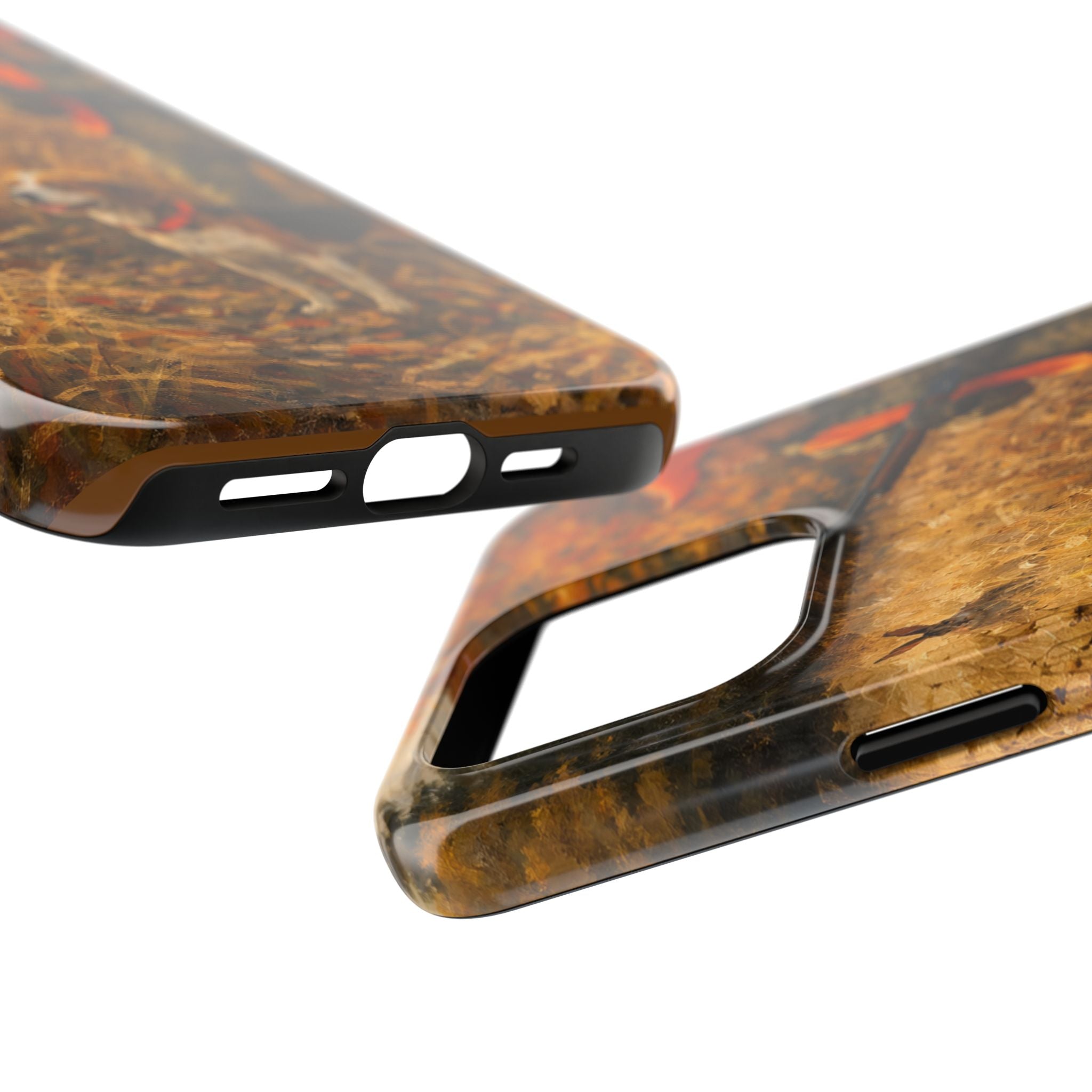 Hunting Scene Tough Phone Case — Hunter & Beagle Autumn Field Protective Cover