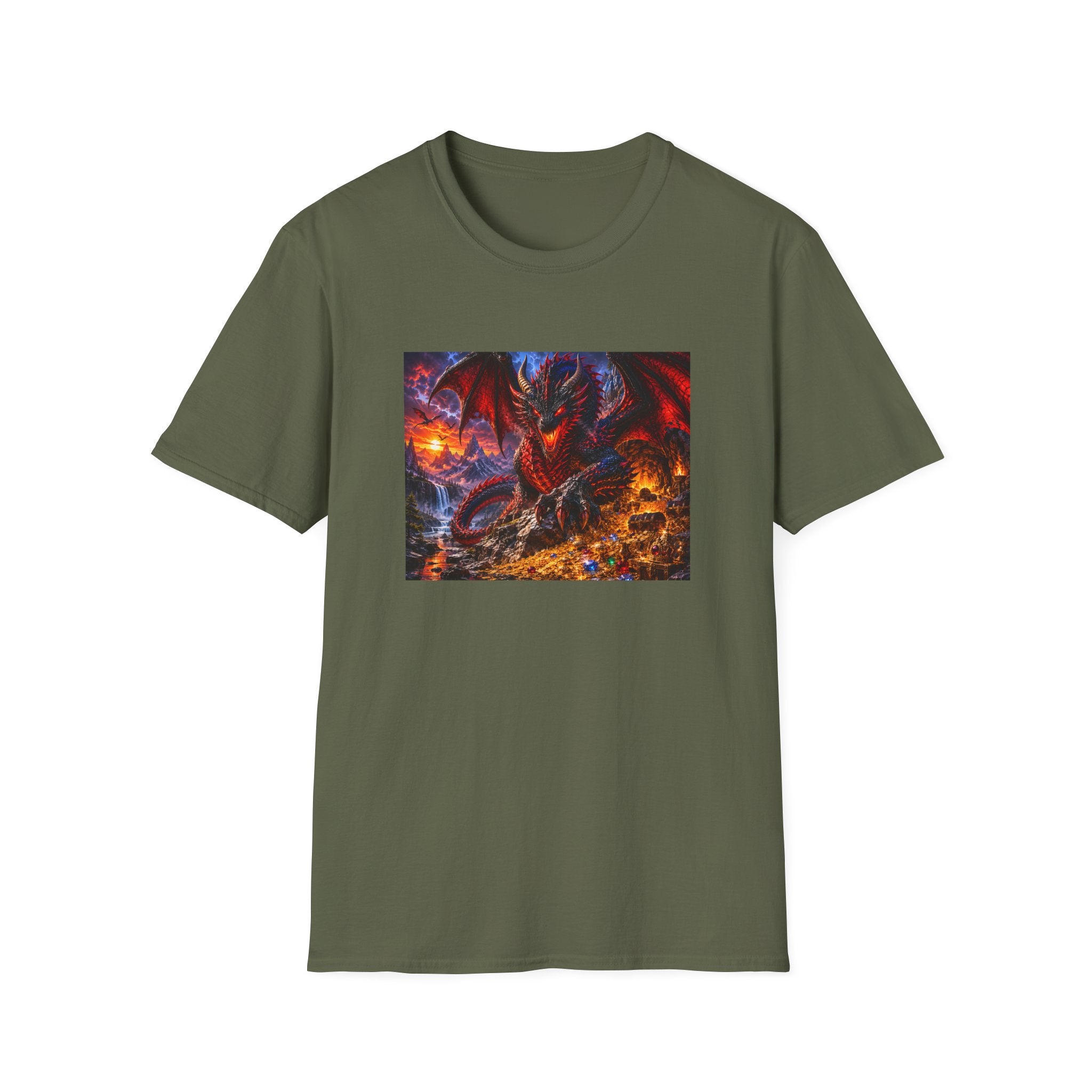 Dragon Guard T-Shirt — Epic Red Dragon Fantasy Art Tee