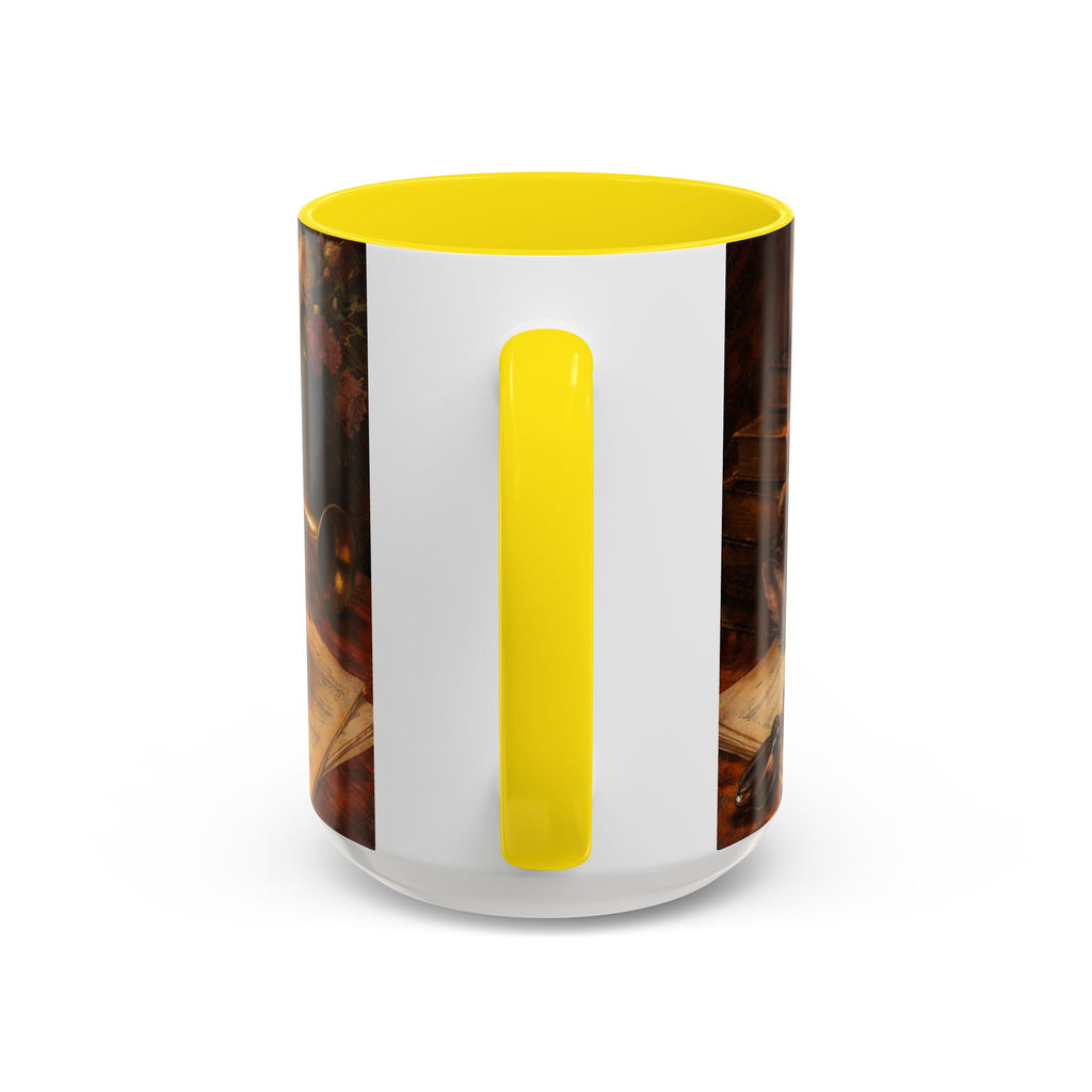 Classical Music Coffee Mug – Classical Music Floral Design (11/15 oz)