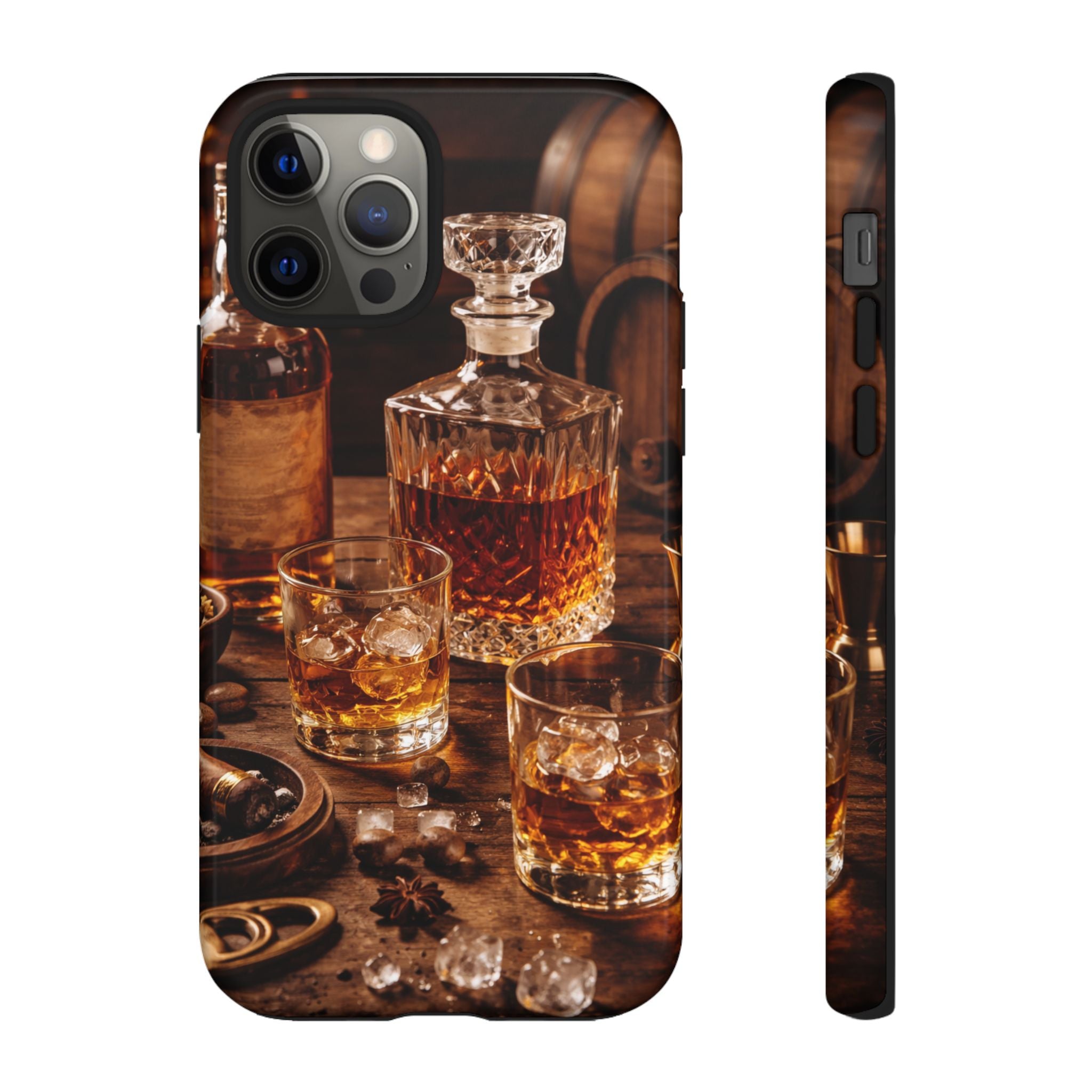 Whiskey Decanter Phone Case — Vintage Bar Spirits Protective Tough Case