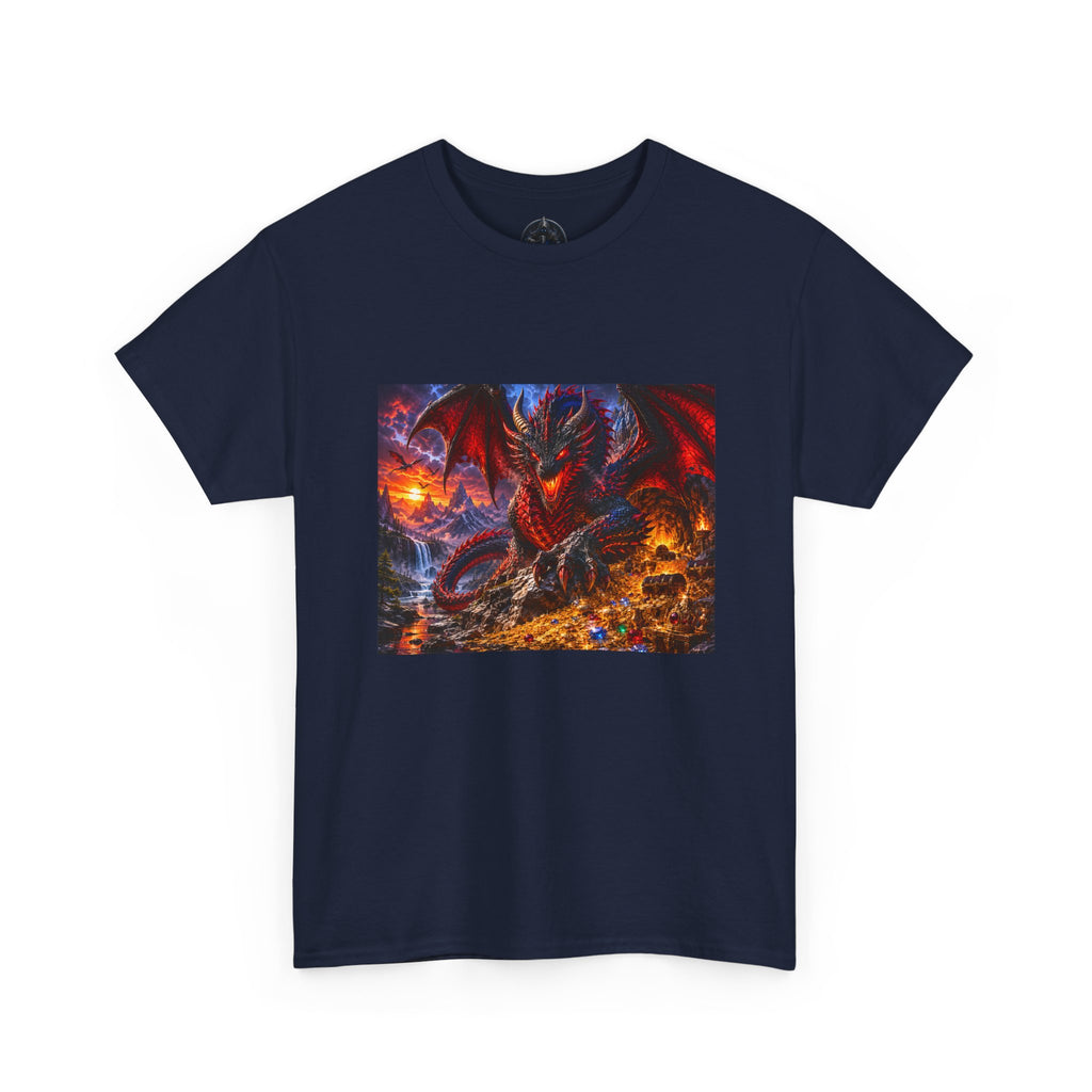 Dragon Gold Graphic Tee — Fiery Demon Dragon T-Shirt for Gamers & Fantasy Fans