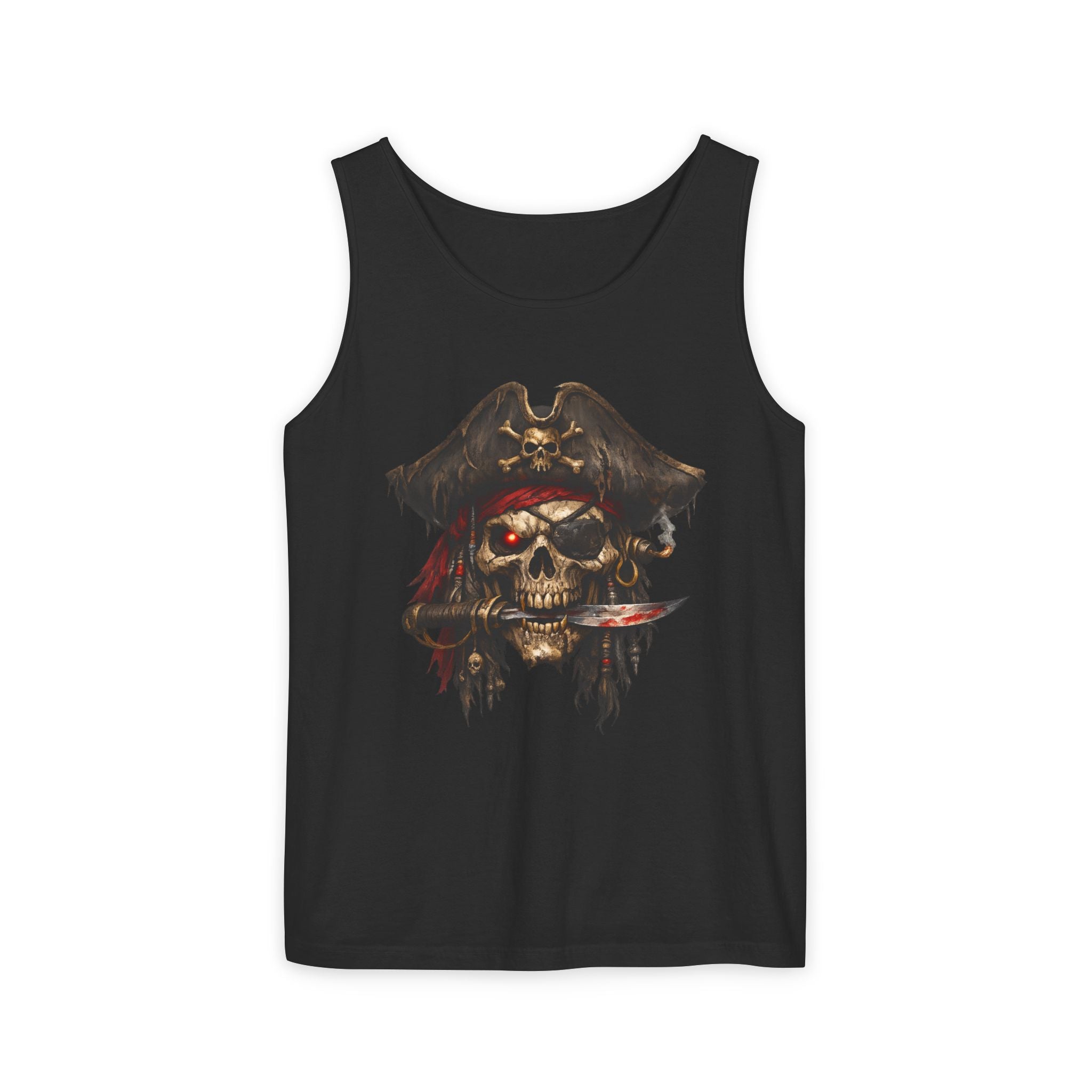 Pirate Skull Tank Top — Vintage Buccaneer Graphic