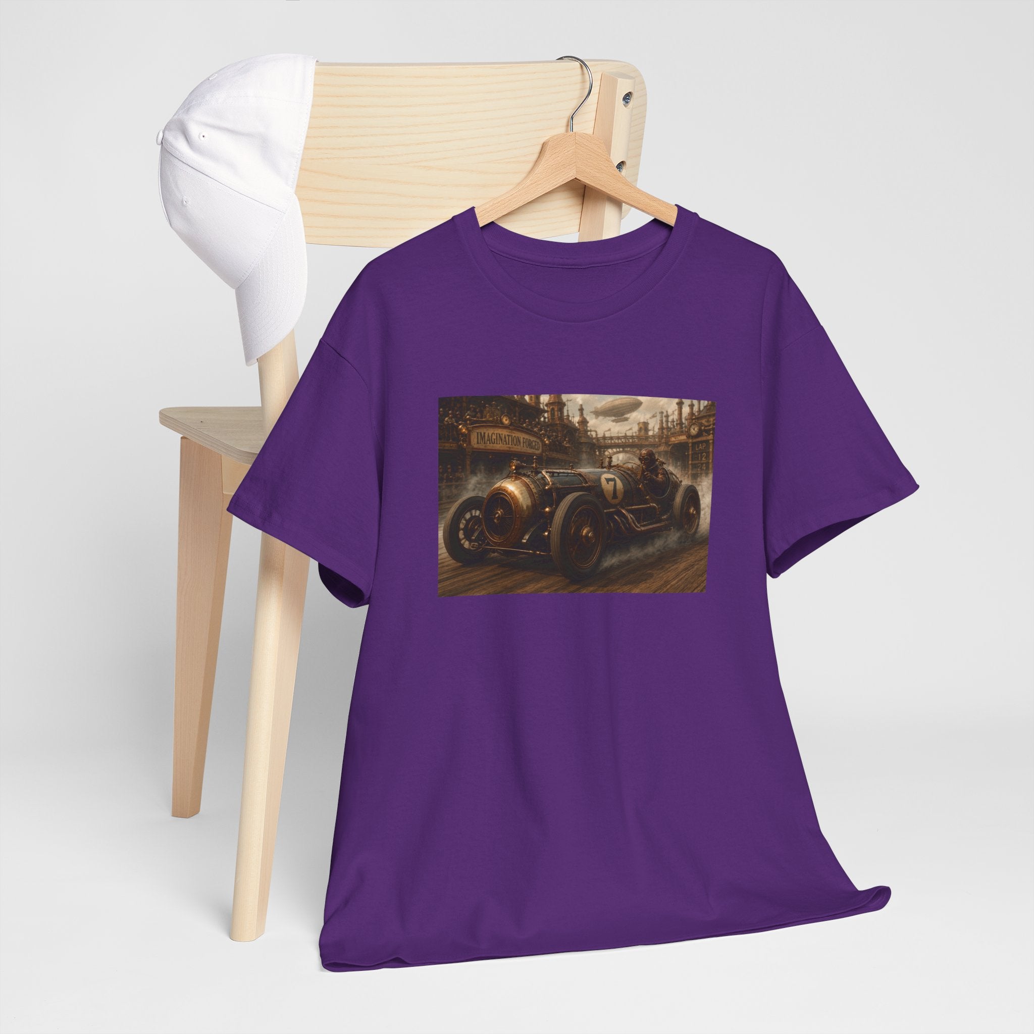 Steampunk Racecar Tee — Classic Antique Car Graphic T-Shirt
